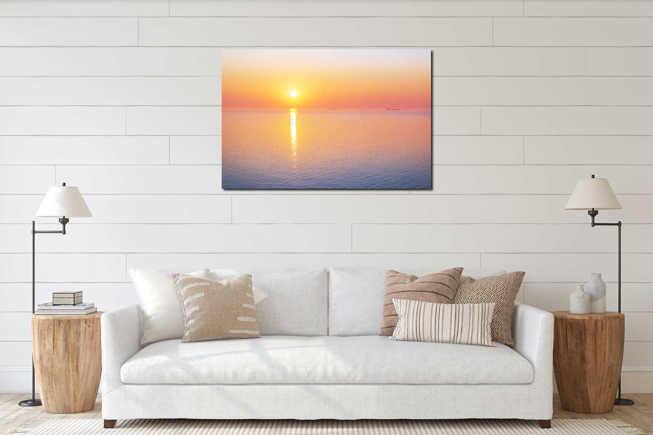 Canvas above sideboard for size context