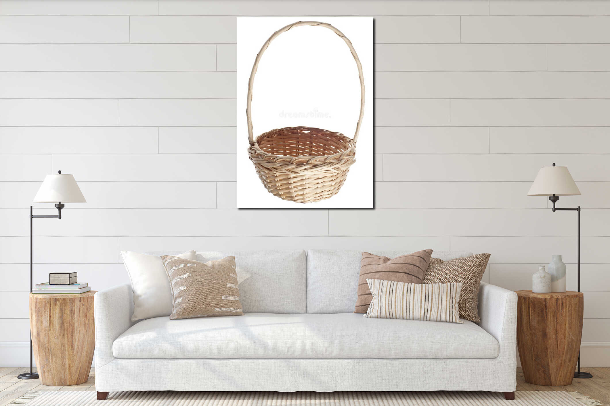 Empty Easter Basket interior mockup