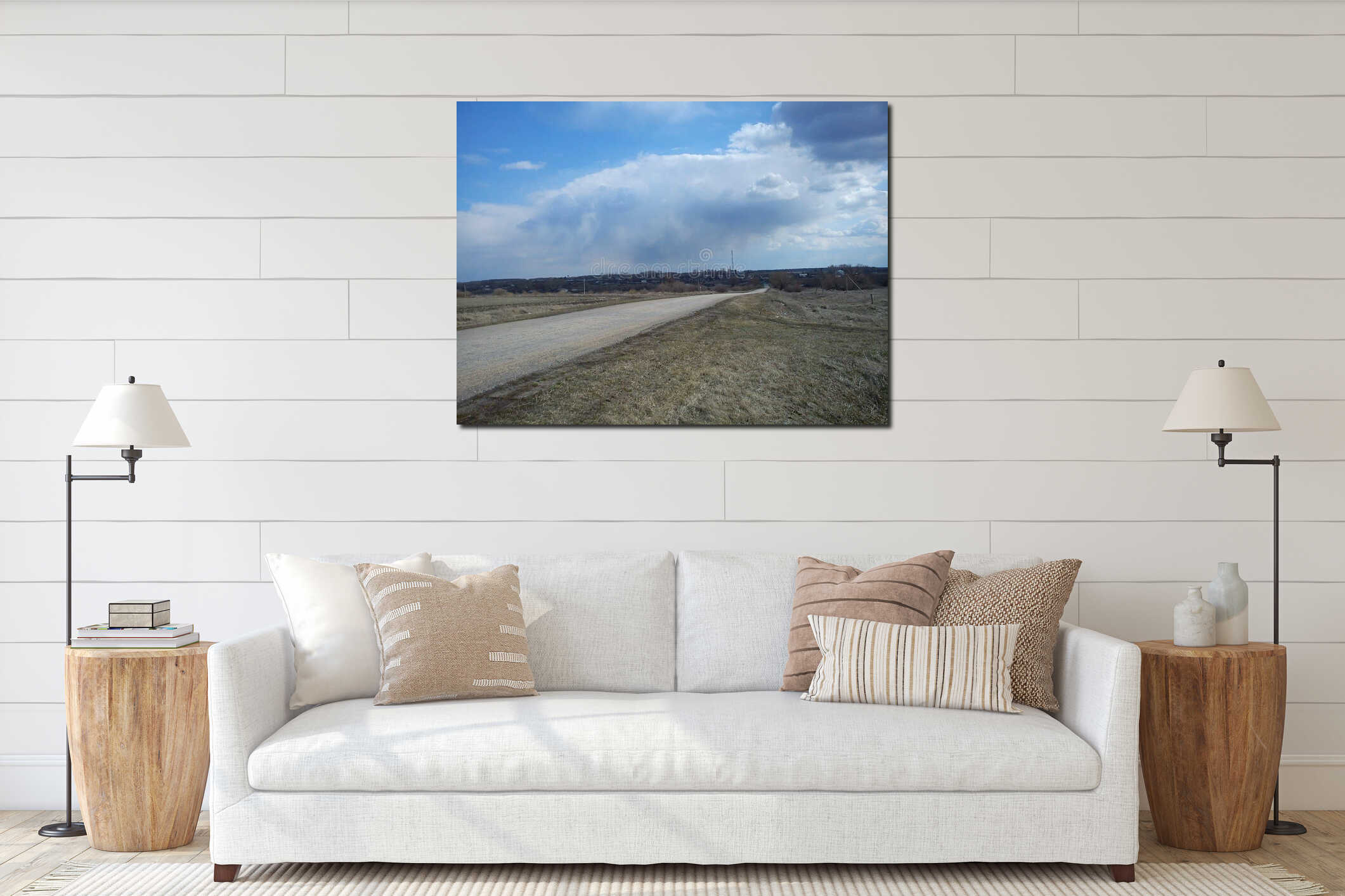 Canvas above sideboard for size context