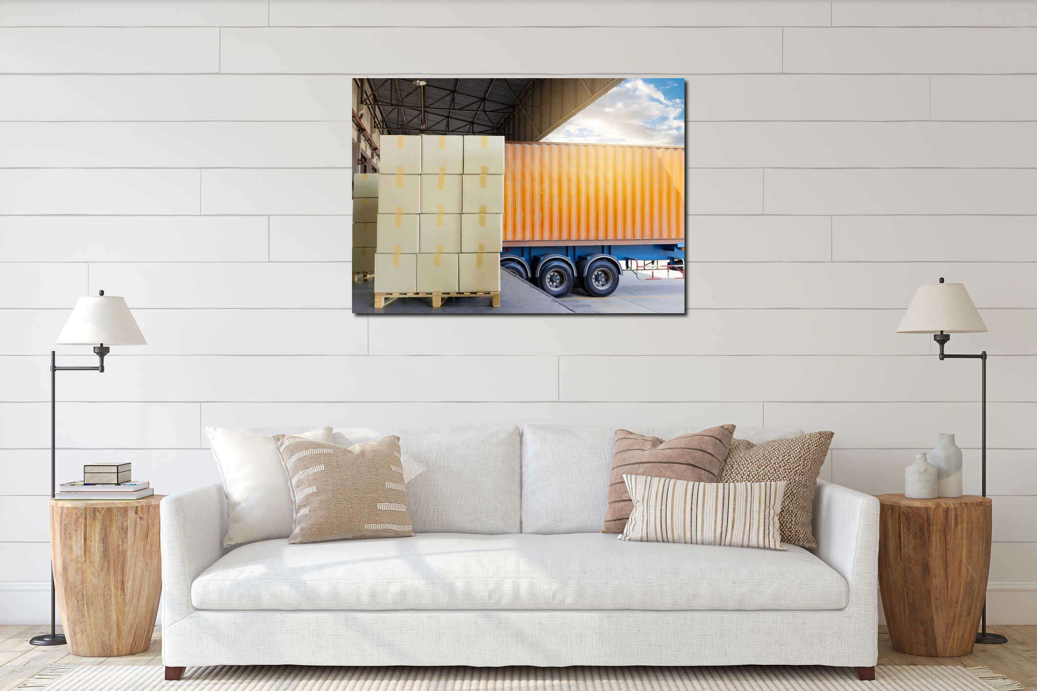 Canvas above sideboard for size context