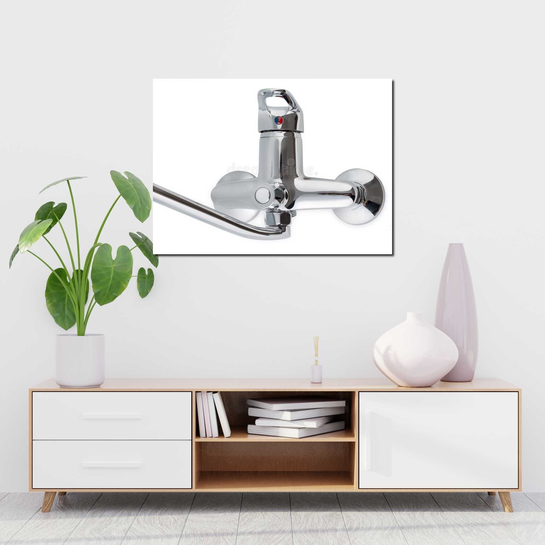 Canvas above sofa for size context