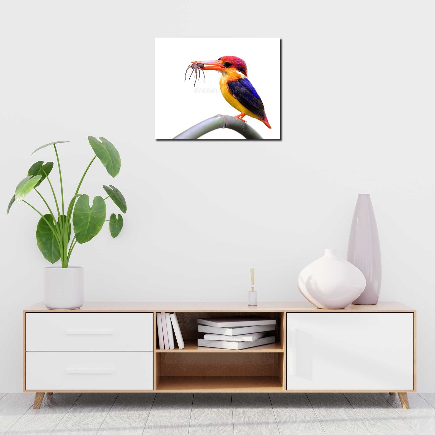 Canvas above sofa for size context