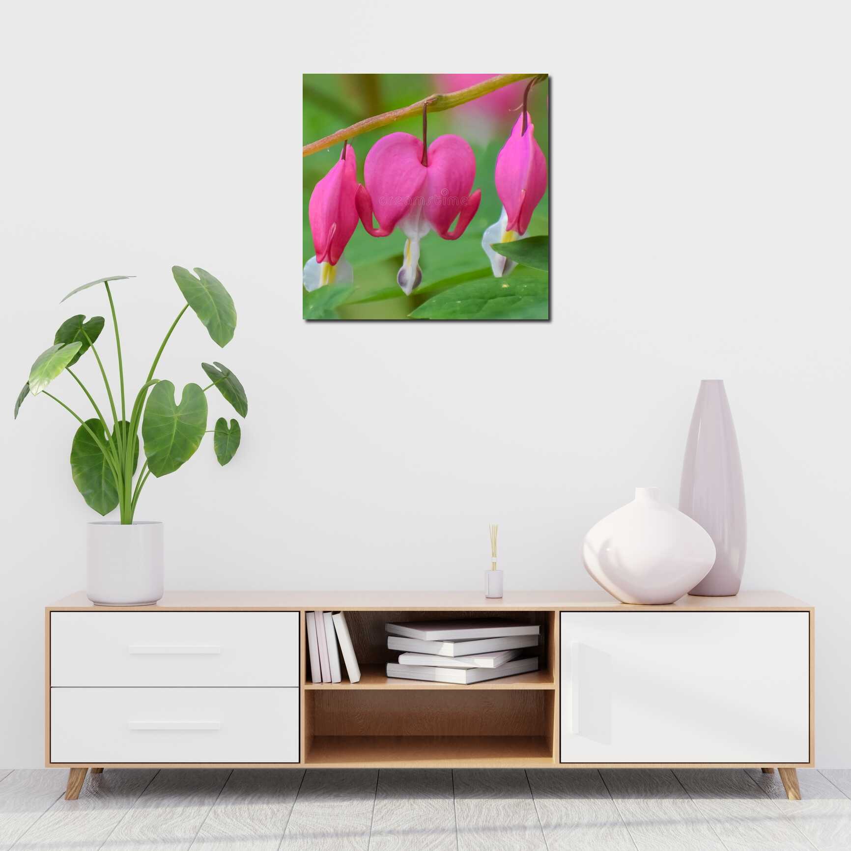 Canvas above sofa for size context