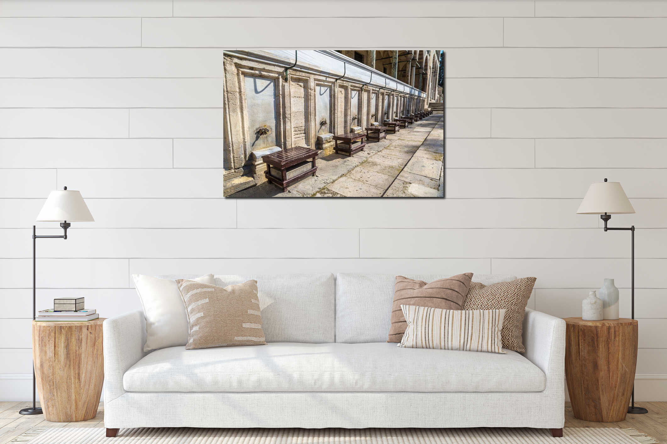 Suleymaniye Mosque in Istanbul interior mockup