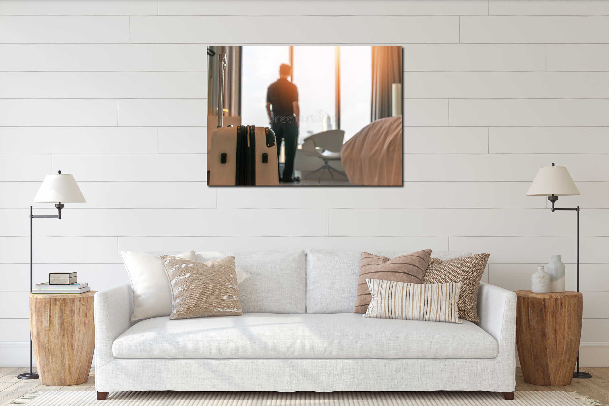 Canvas above sideboard for size context