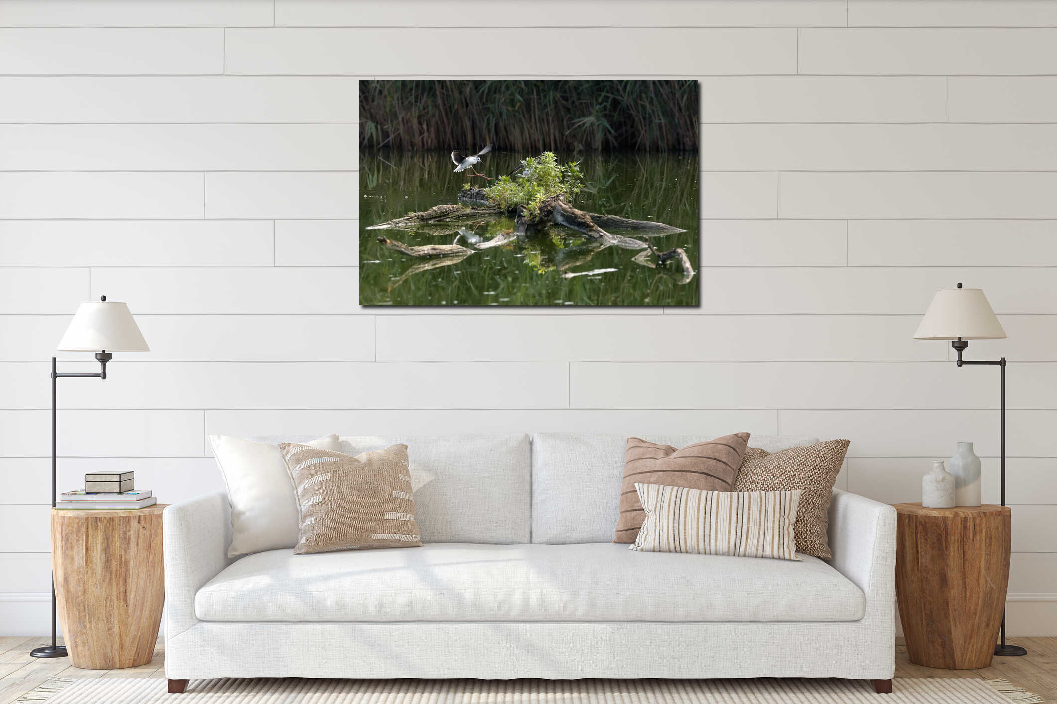 Canvas above sideboard for size context