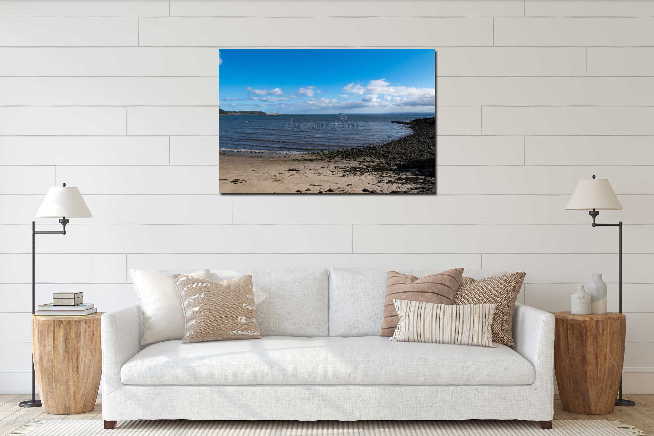 Silver Sands Beach in Aberdour in Scotland interior mockup