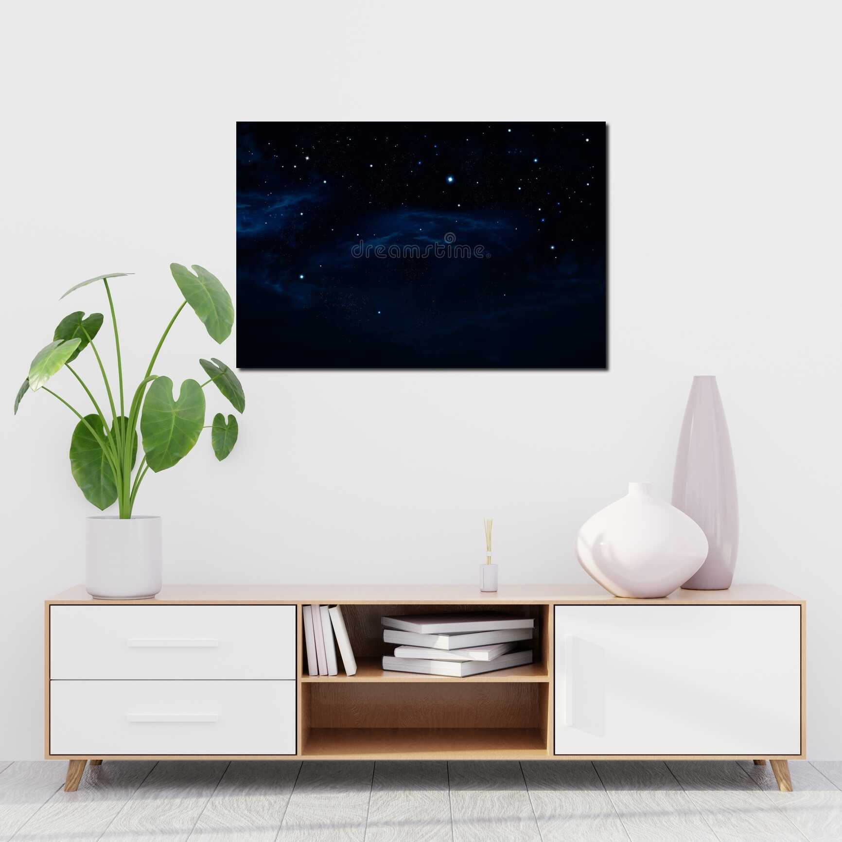 Canvas above sofa for size context