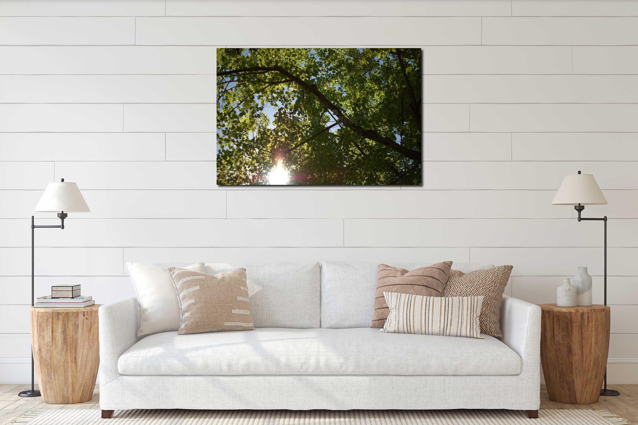 Canvas above sideboard for size context