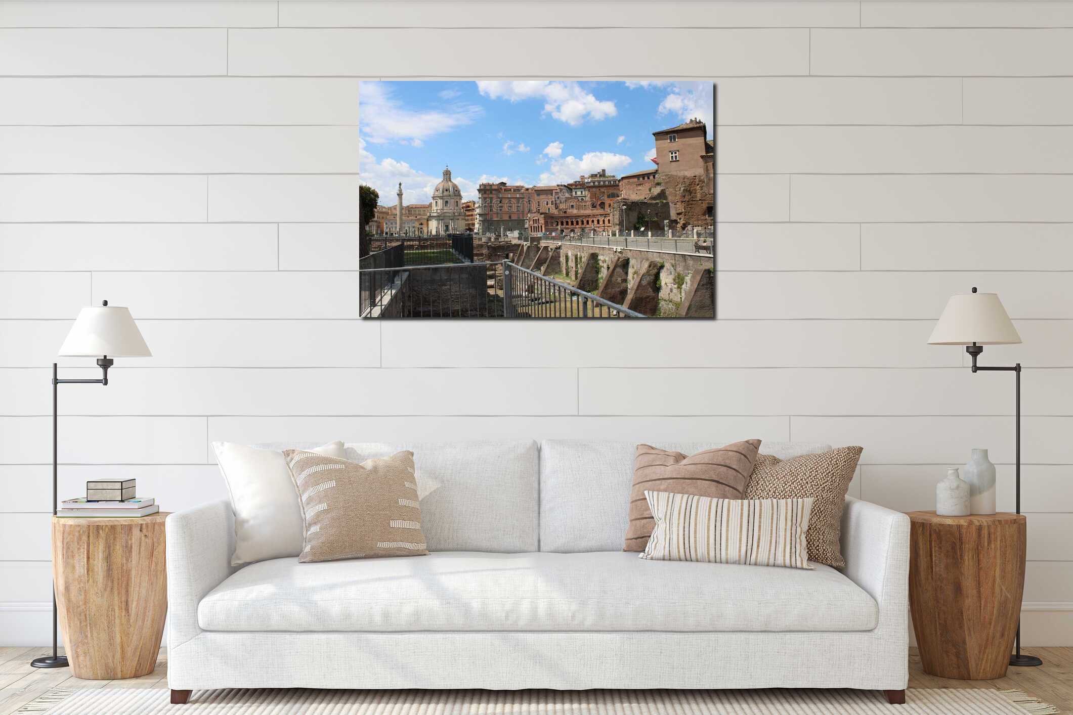 Famous roman forums in rome city center italy interior mockup