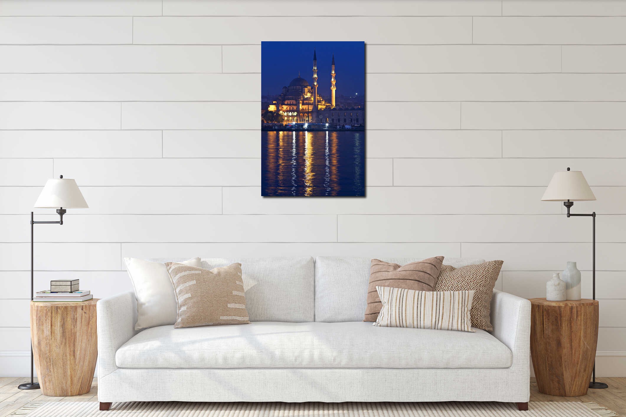 New Mosque known also as Yeni Camii in the Golden Horn, Istanbul, Turkey interior mockup