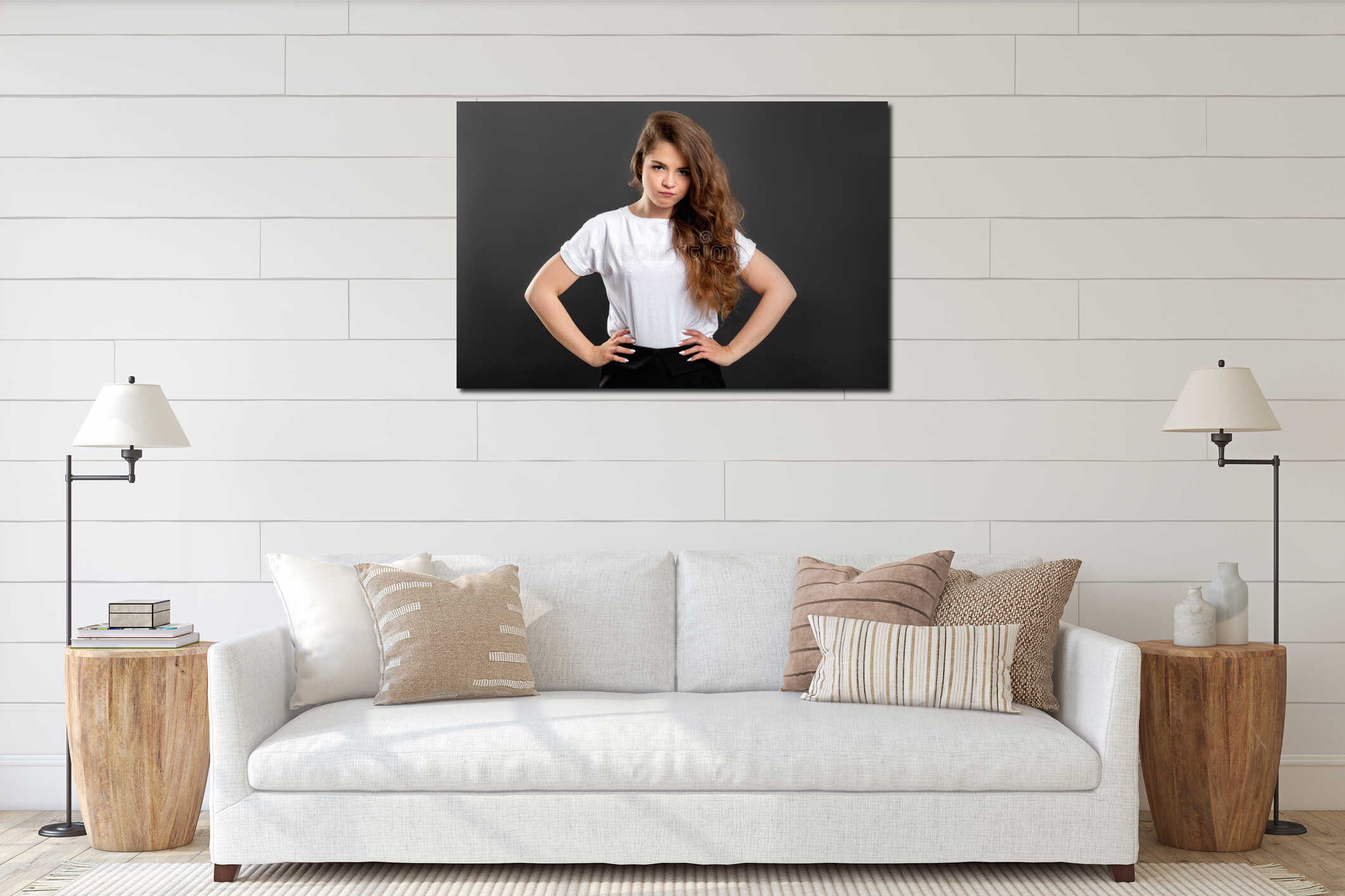 Canvas above sideboard for size context