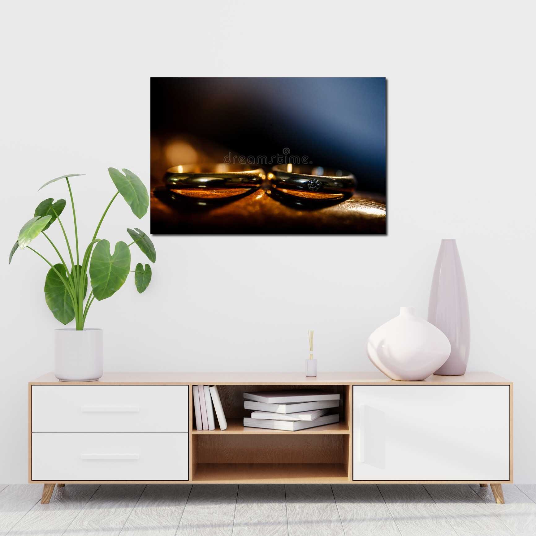 Canvas above sofa for size context