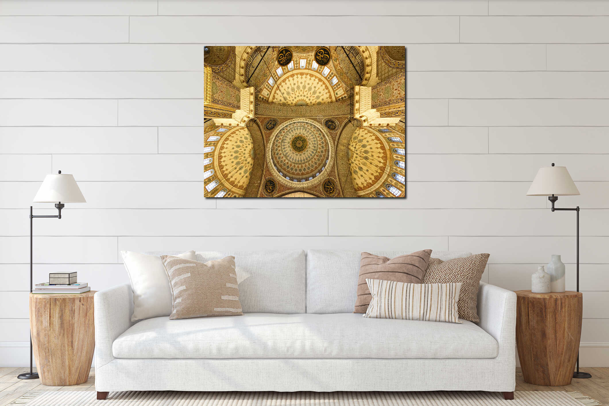 New Mosque known also as Yeni Camii in the Golden Horn, Istanbul, Turkey interior mockup