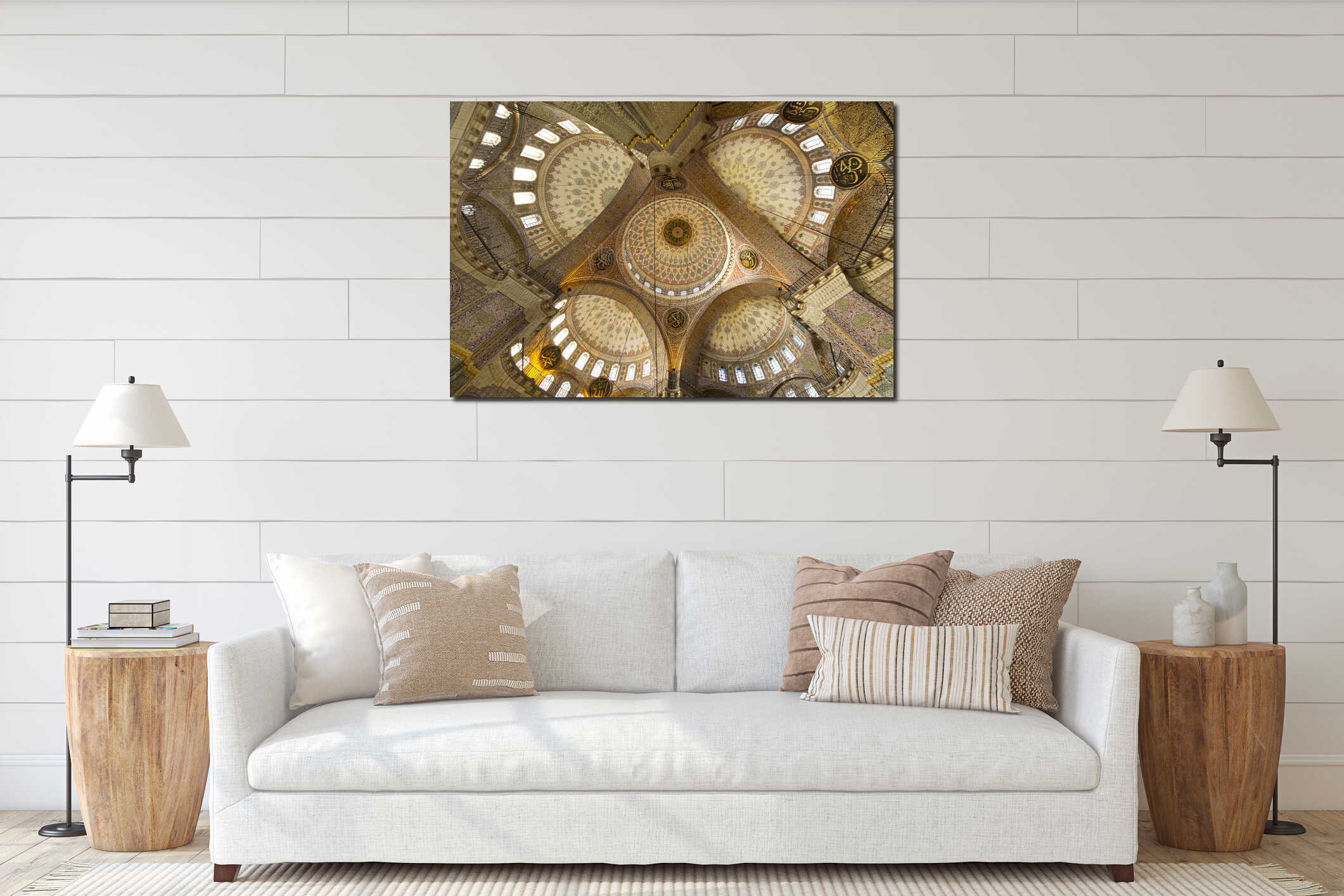 New Mosque known also as Yeni Camii in the Golden Horn, Istanbul, Turkey interior mockup