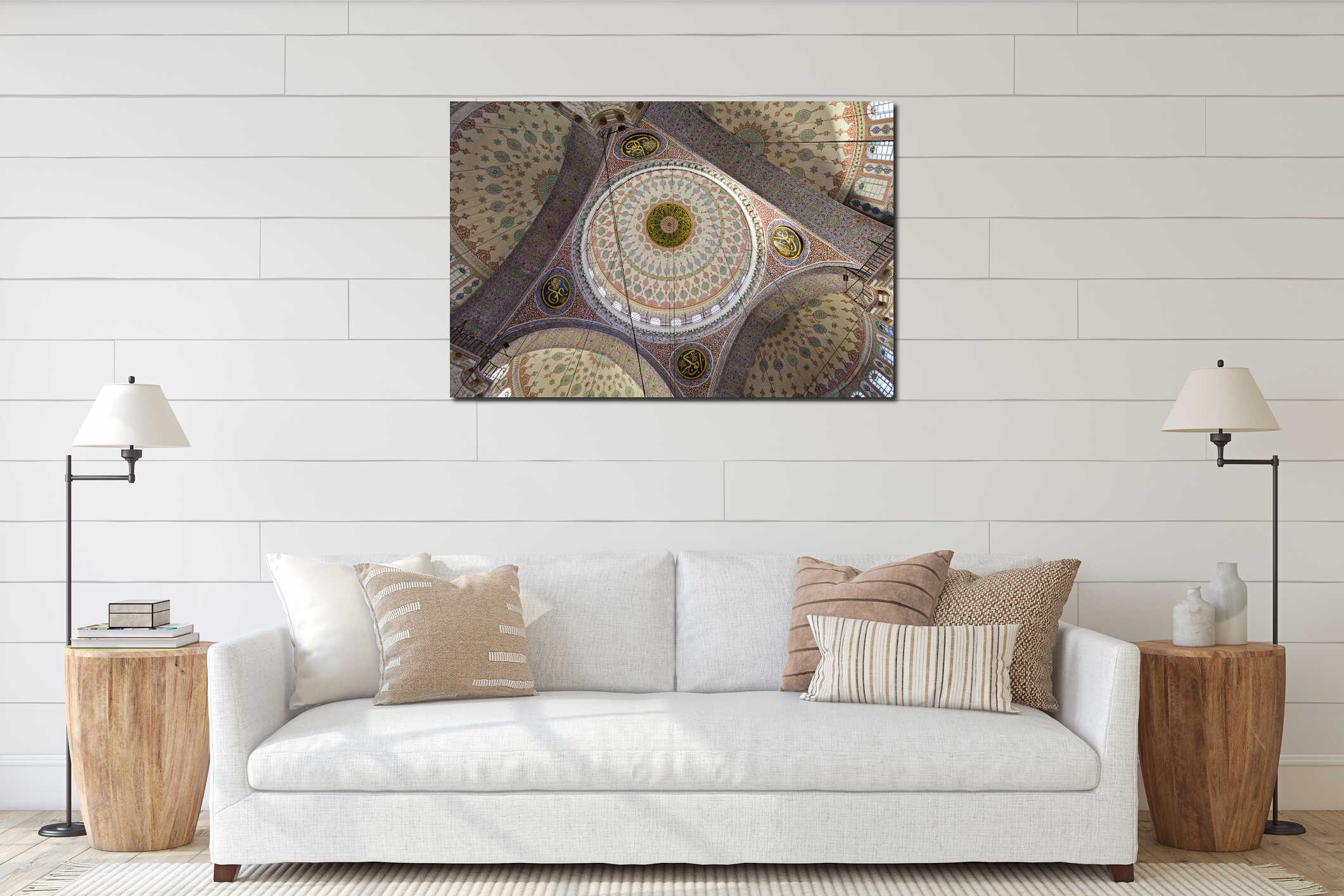 New Mosque known also as Yeni Camii in the Golden Horn, Istanbul, Turkey interior mockup