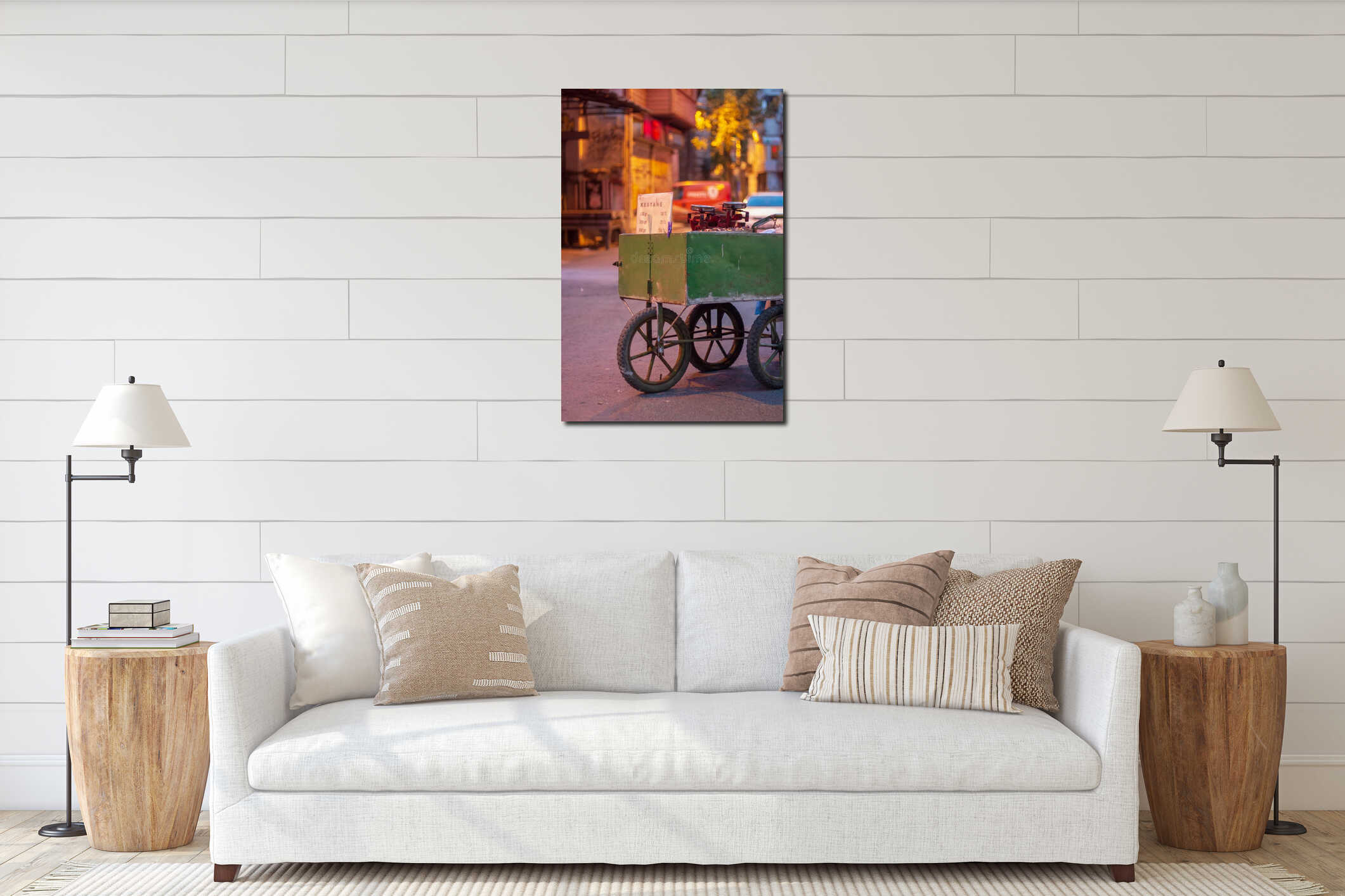 Chestnut seller interior mockup