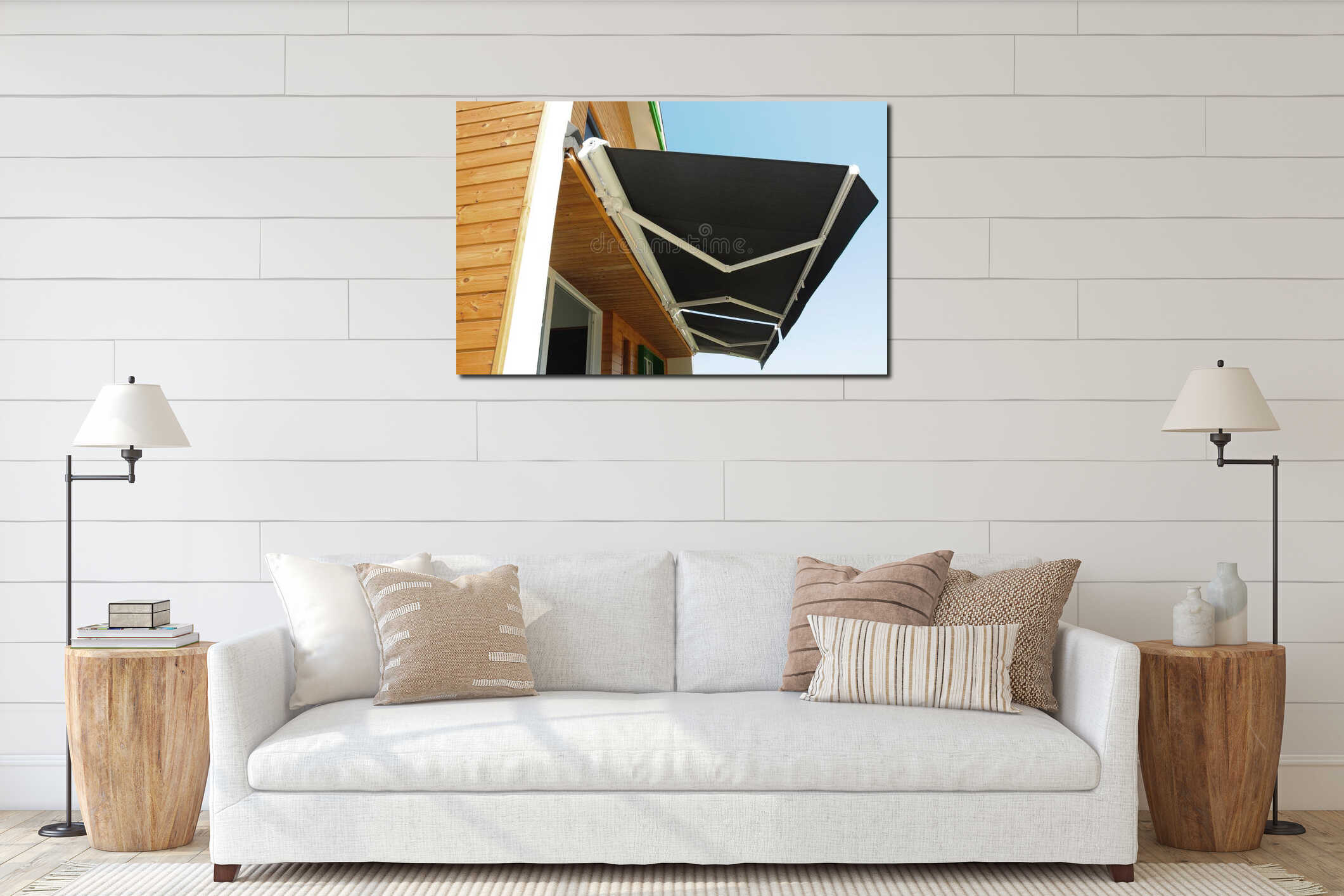 Canvas above sideboard for size context