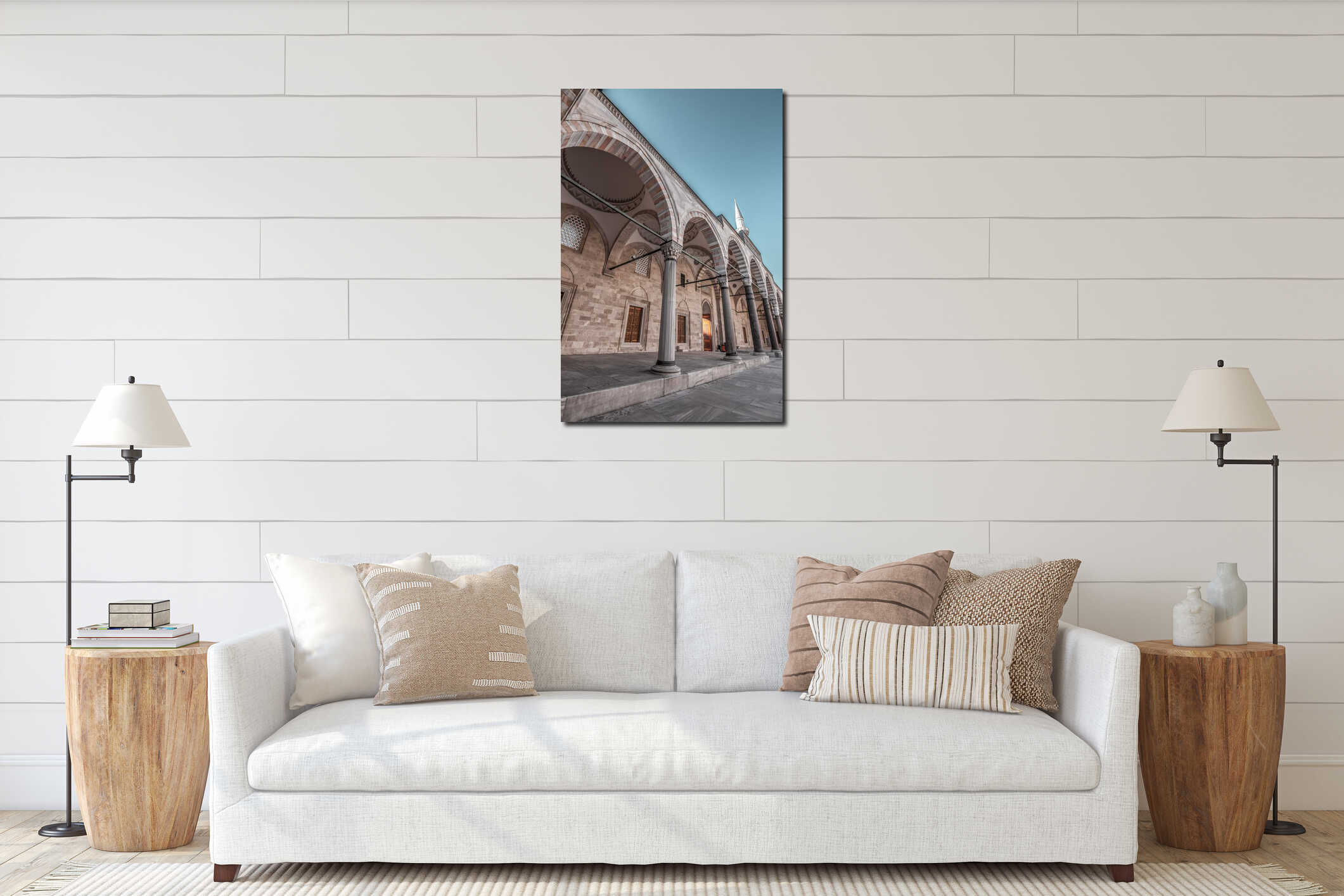 Suleymaniye Mosque, located on the Third Hill of Istanbul interior mockup