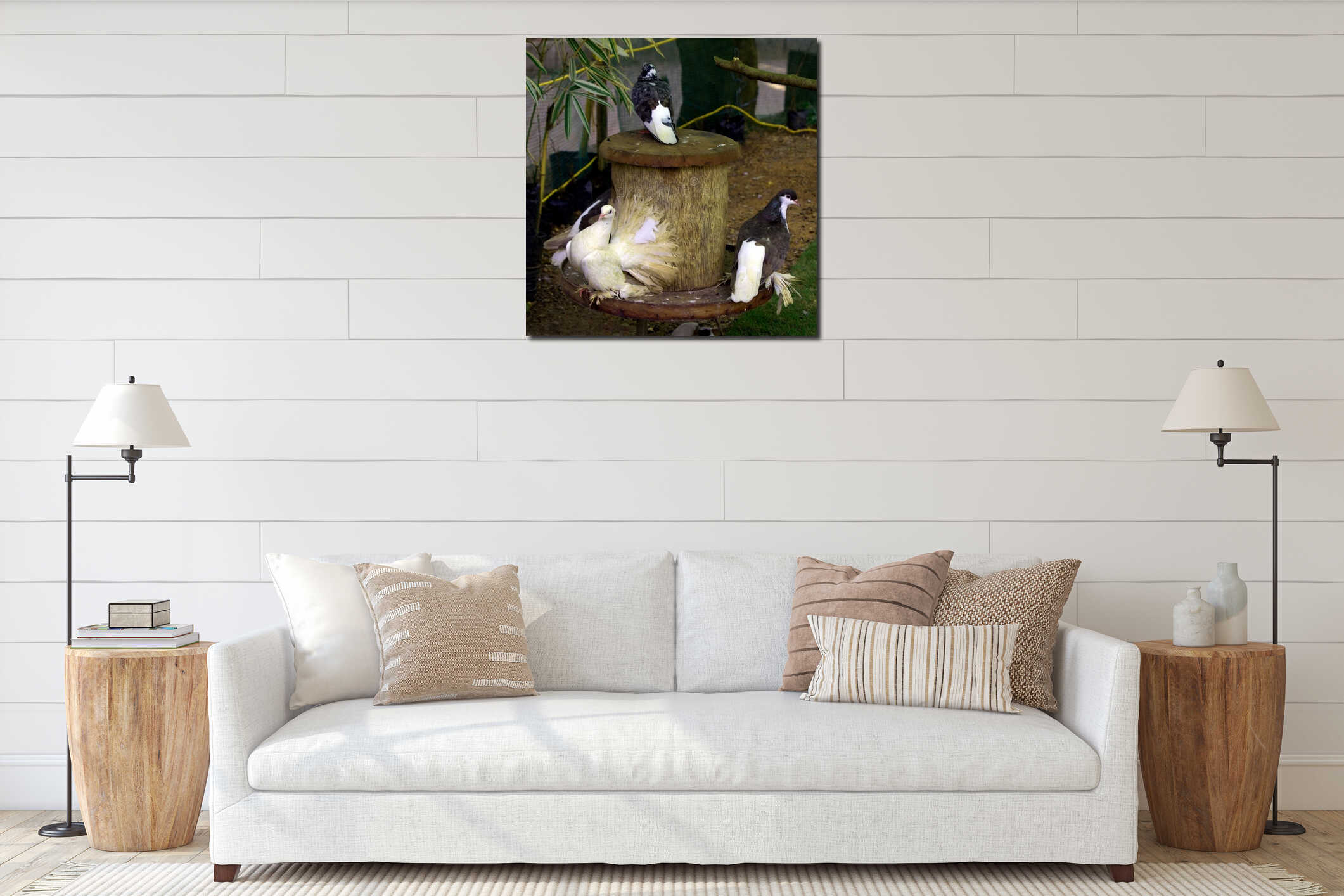 Canvas above sideboard for size context