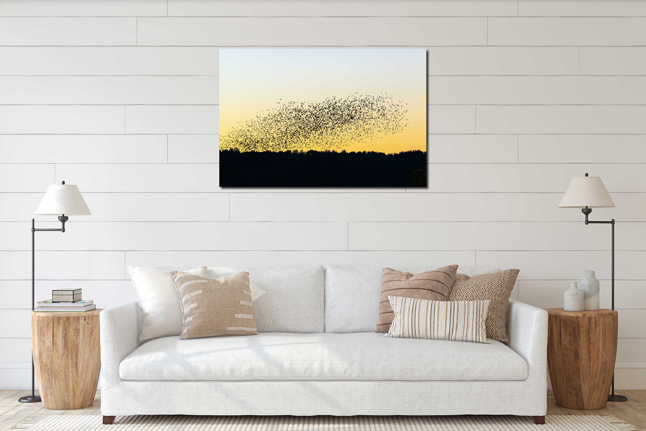 Canvas above sideboard for size context