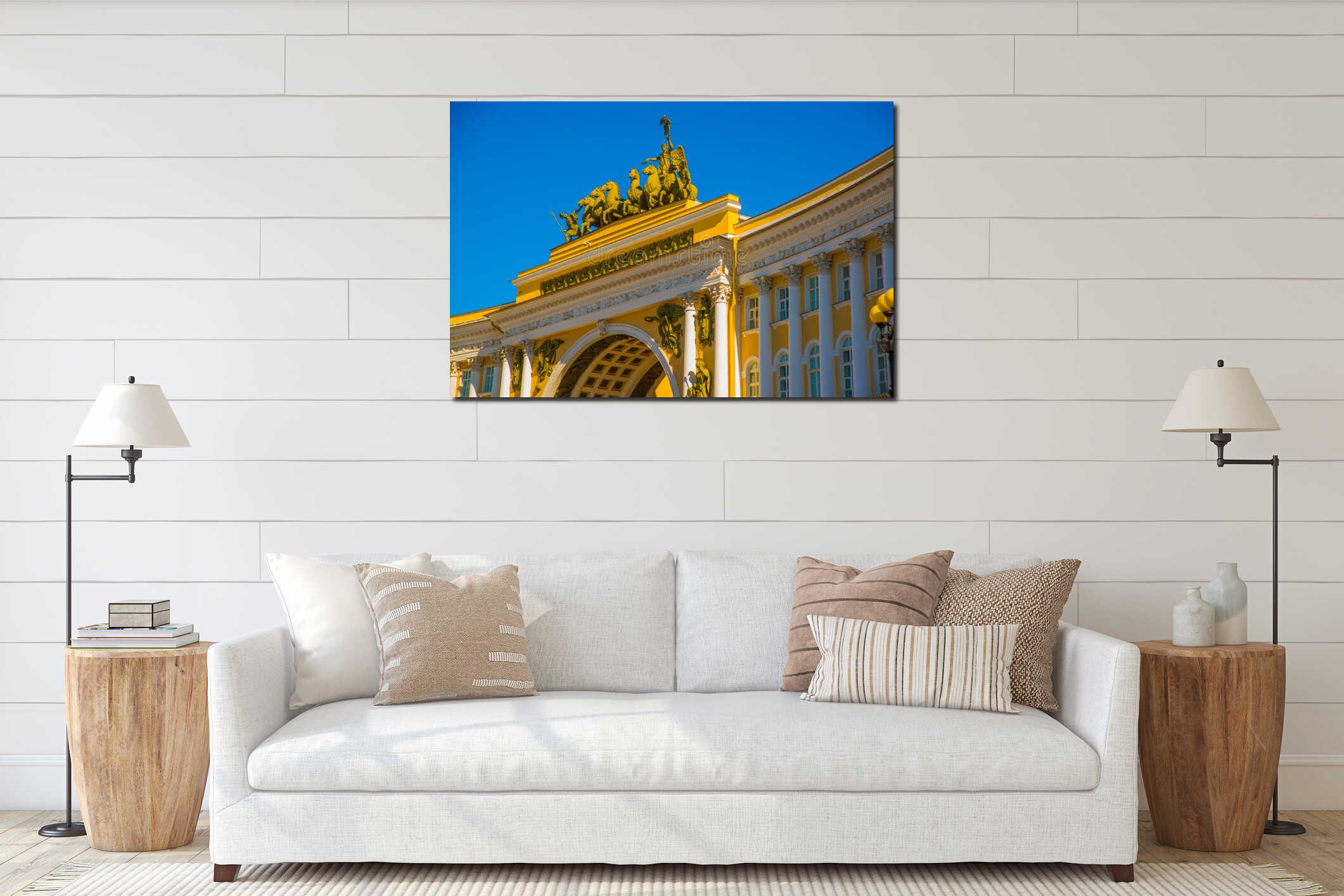 Russia, Saint Petersburg: view of the summer landscape in the Park interior mockup