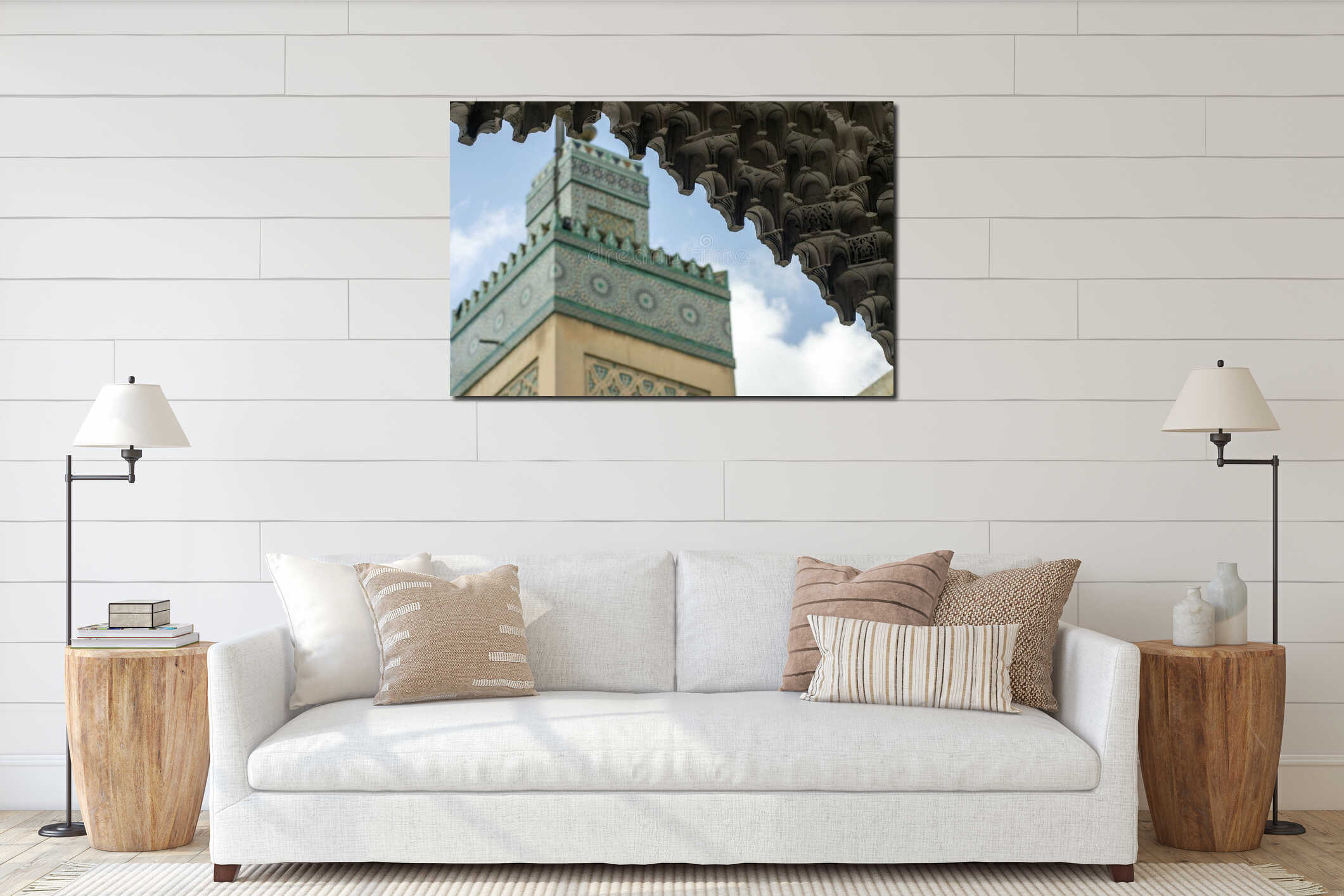 Minaret, Fes, Morocco interior mockup