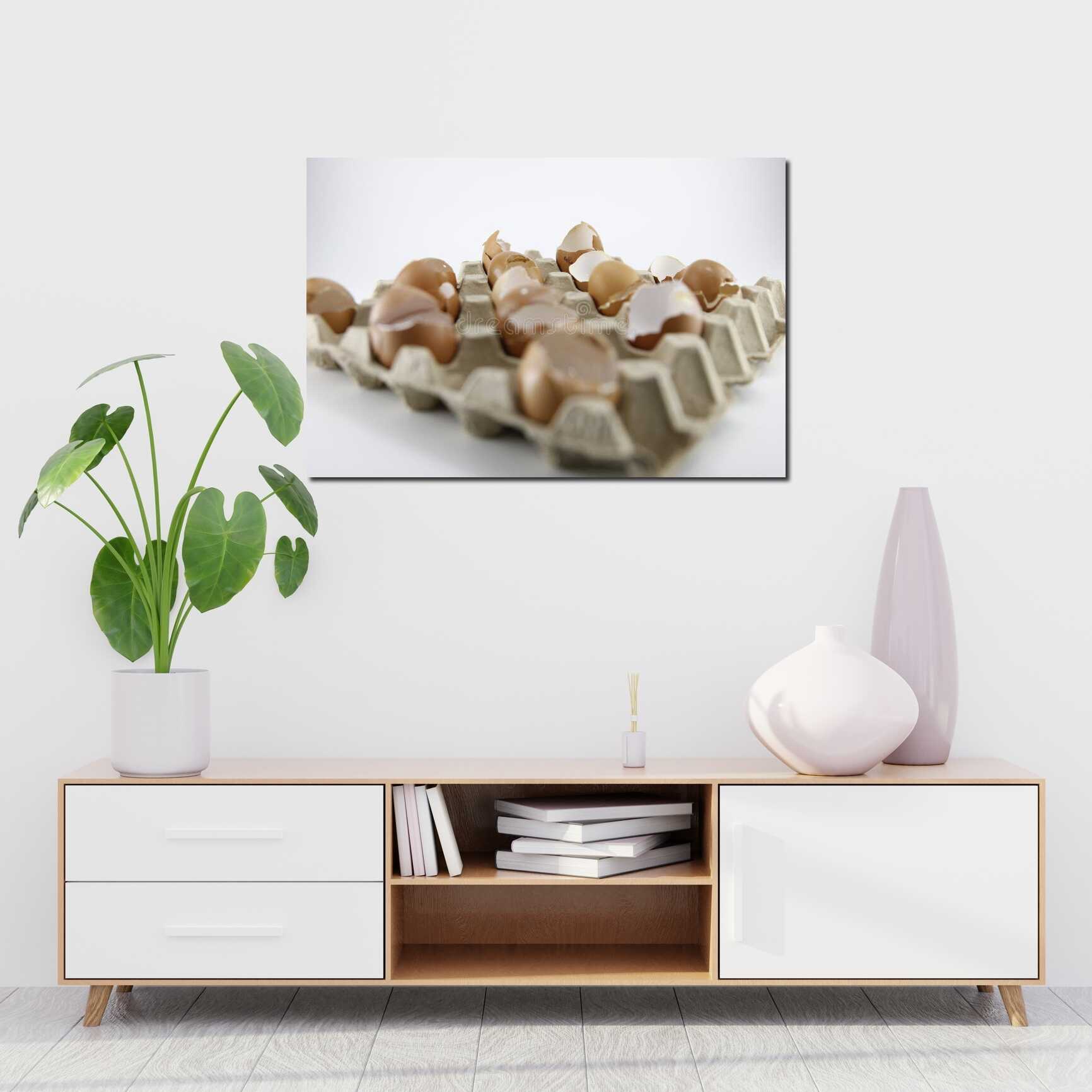 Canvas above sofa for size context