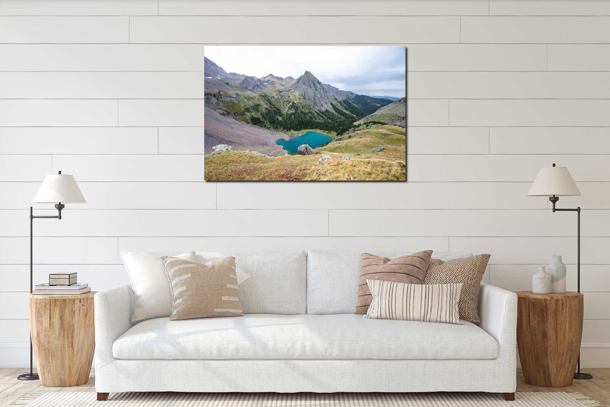 Backpacking around Blue Lakes in Colorado`s San Juan Mountains interior mockup