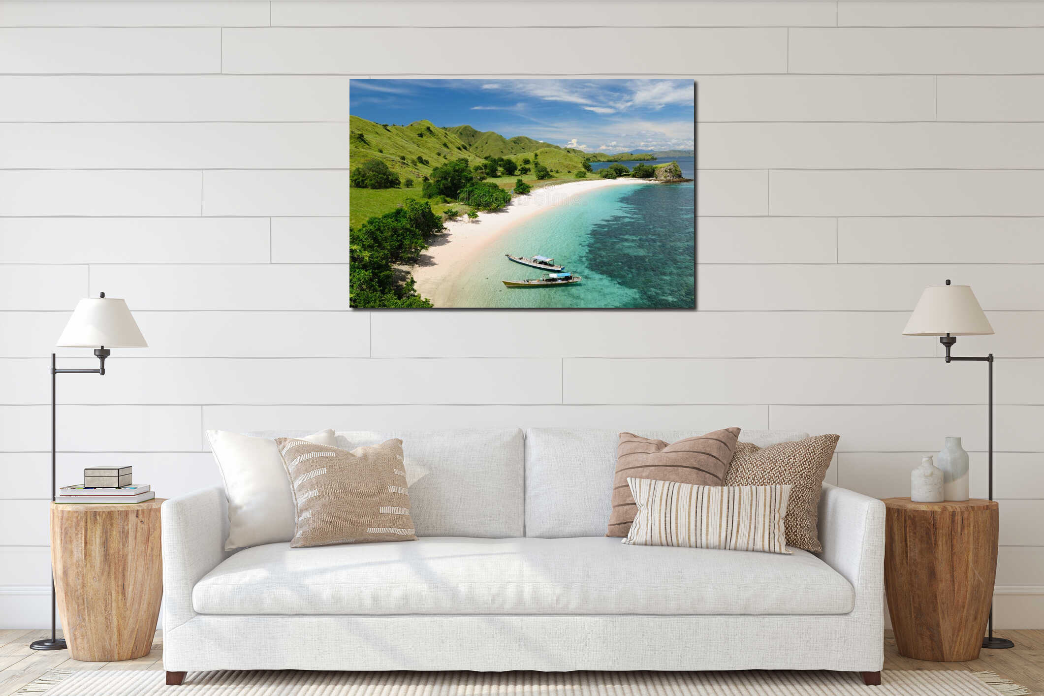 Indonesia, Flores, Komodo National Park interior mockup