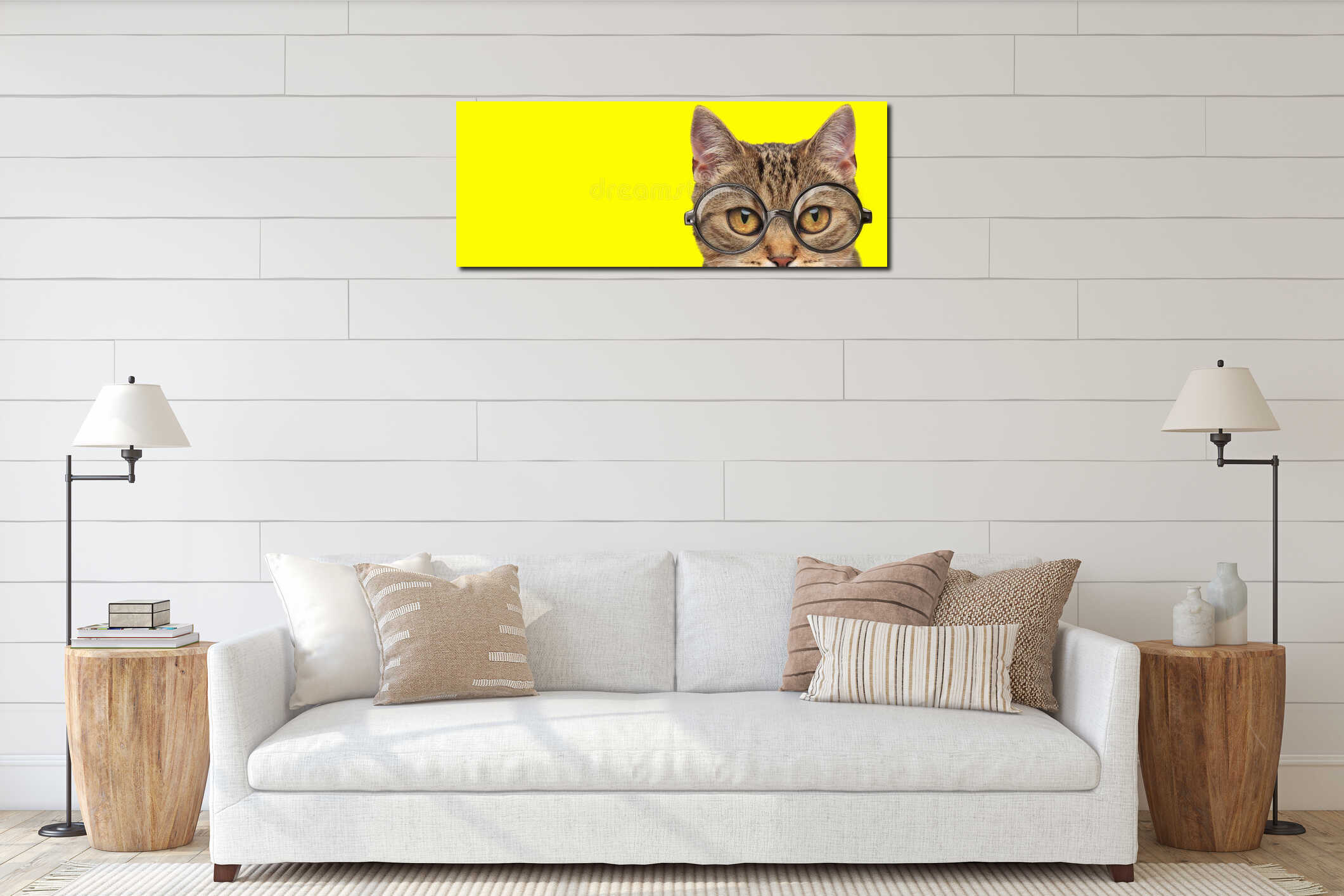 Canvas above sideboard for size context