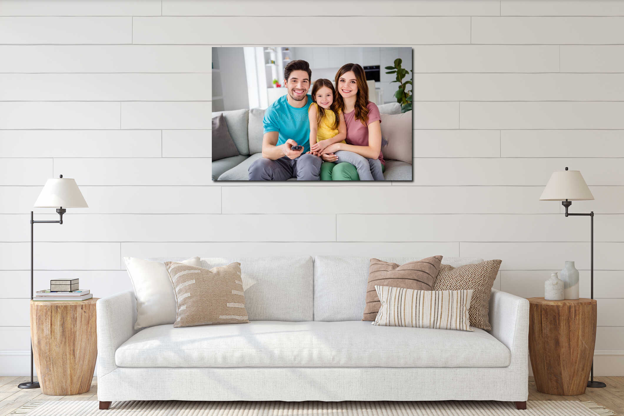 Canvas above sideboard for size context