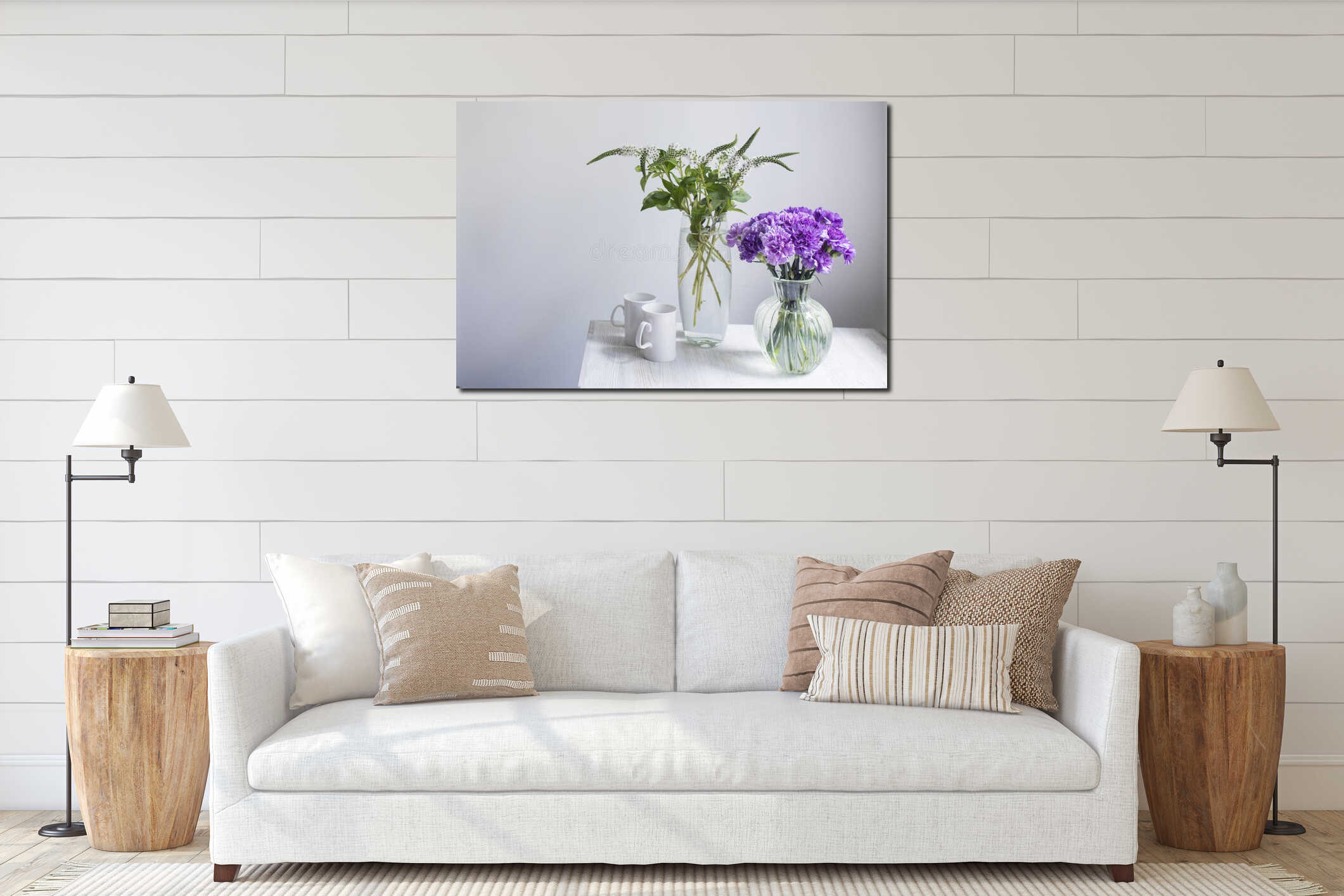 Canvas above sideboard for size context