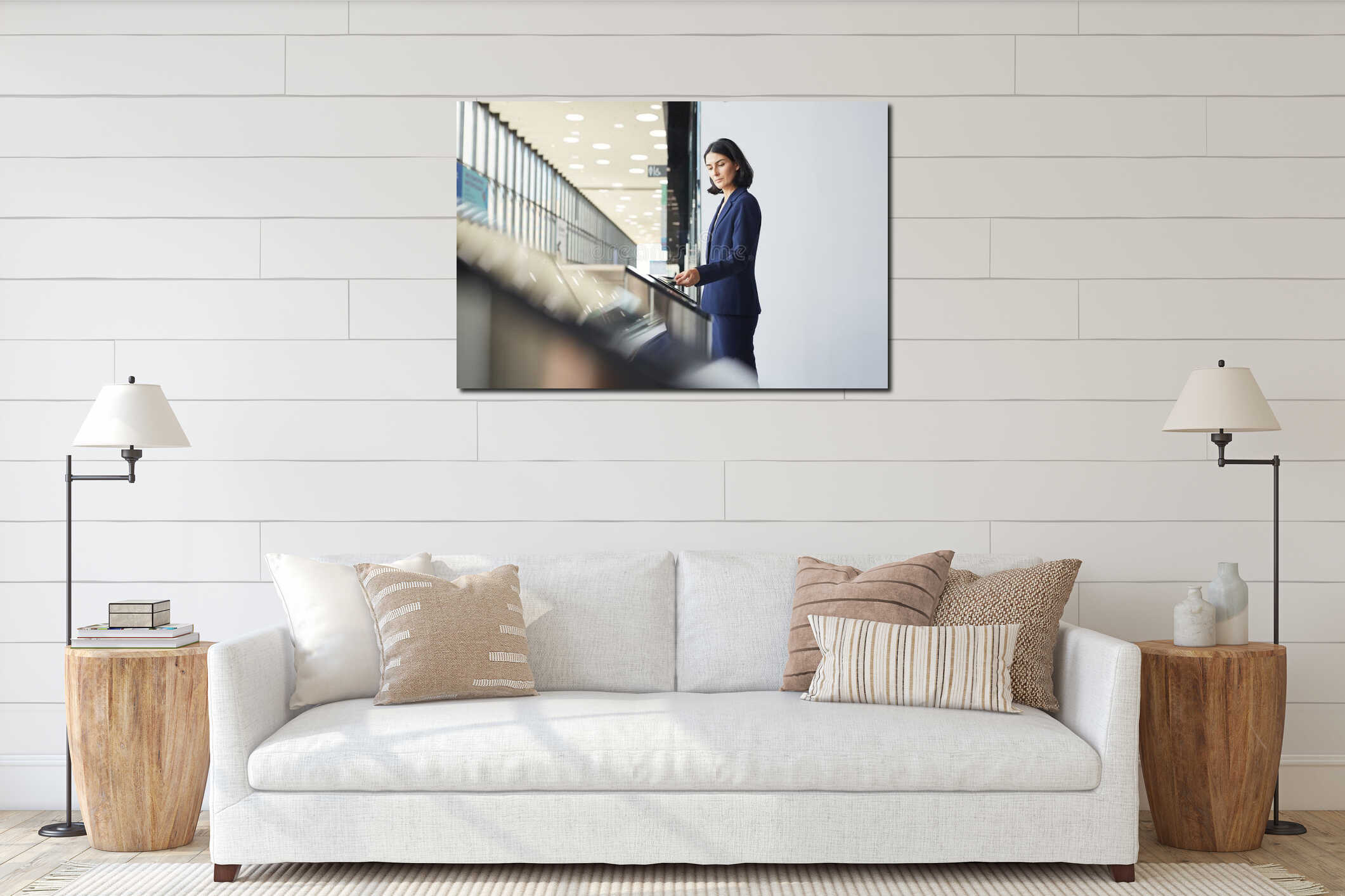 Canvas above sideboard for size context