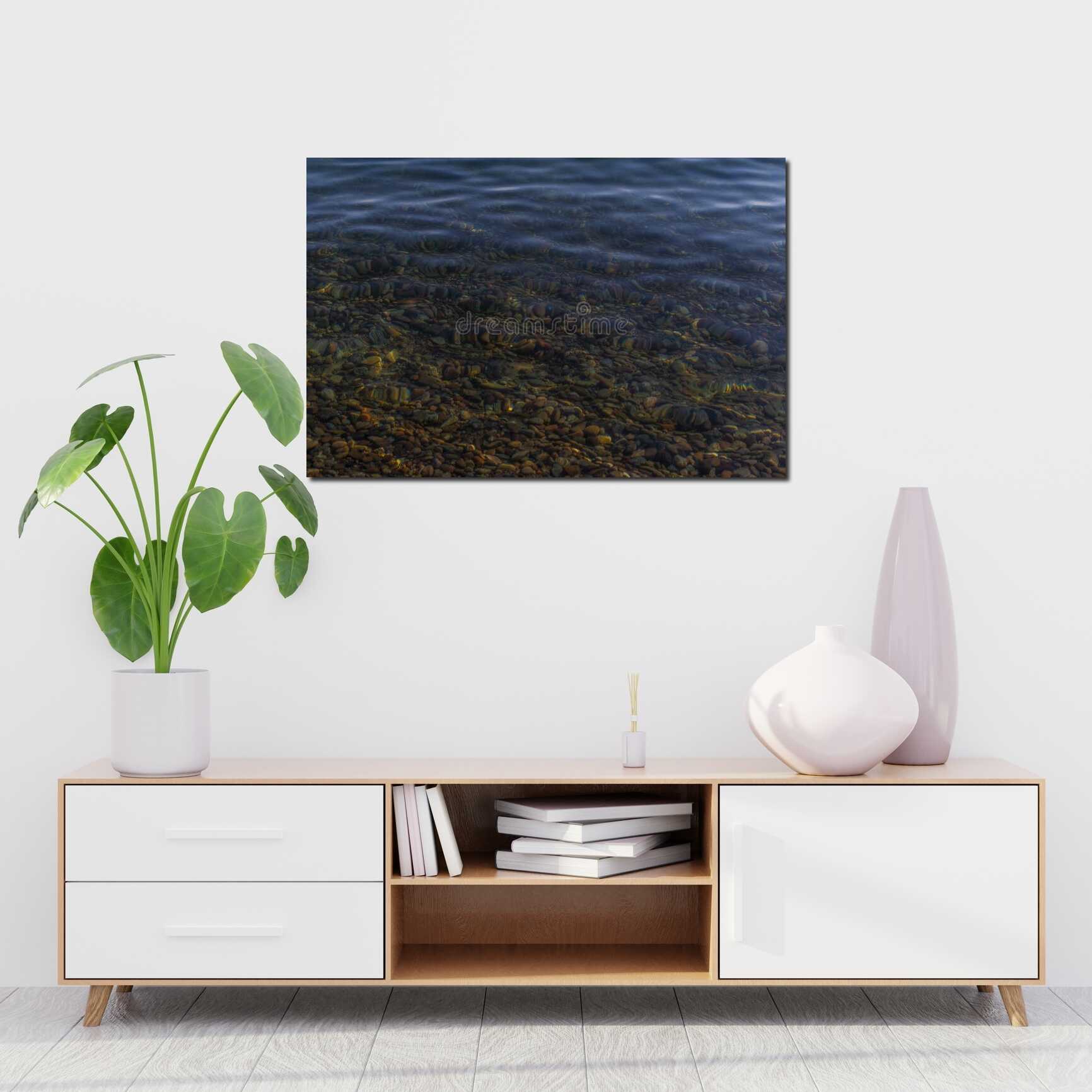 Canvas above sofa for size context