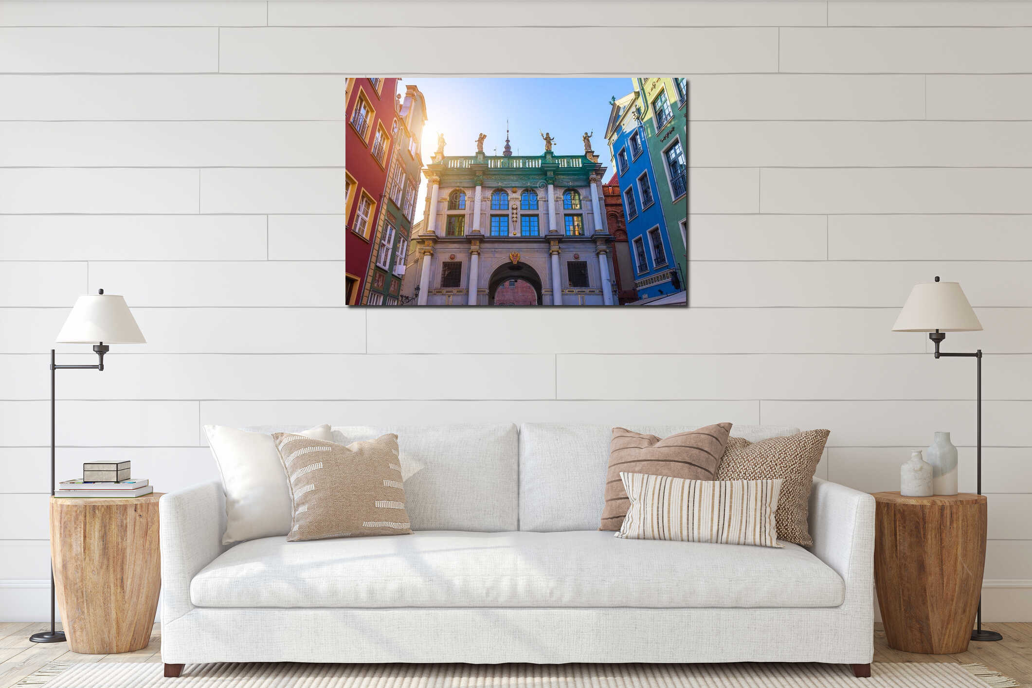 Gdansk Poland Golden Gate Old Town interior mockup