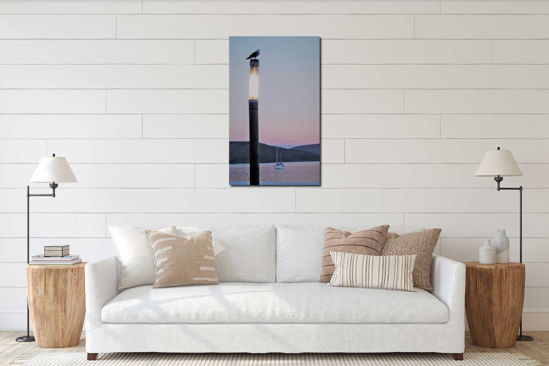 SEAGULL AND SAILBOAT interior mockup
