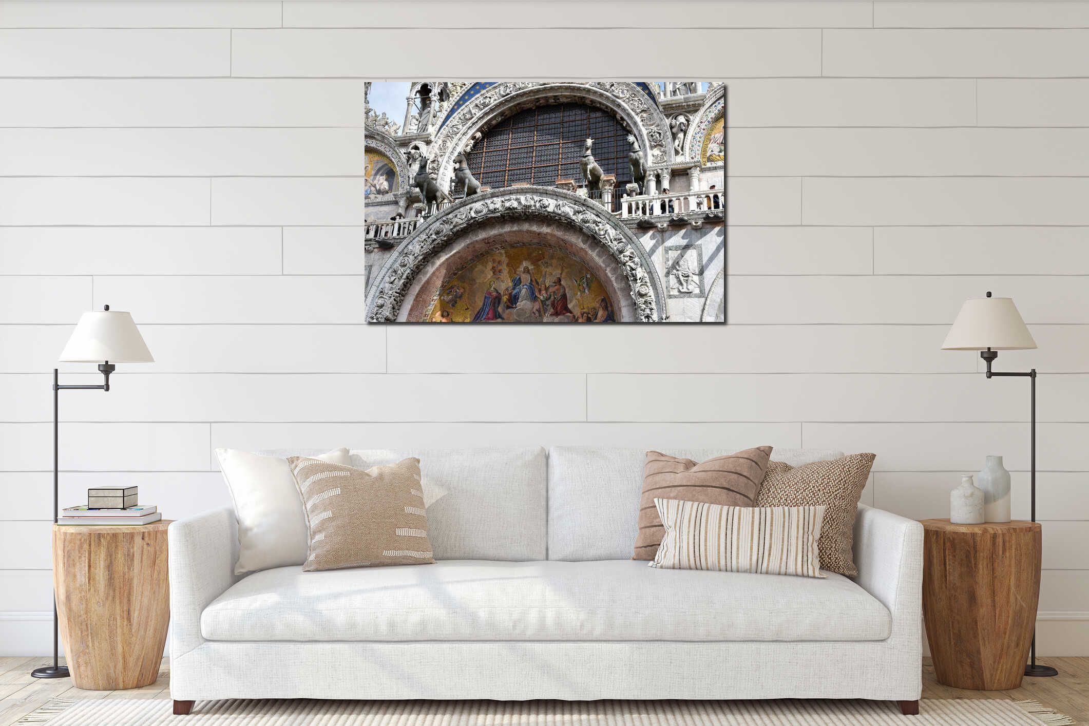 Detail of Saint MarkÃ¢â¬â¢s basilica interior mockup