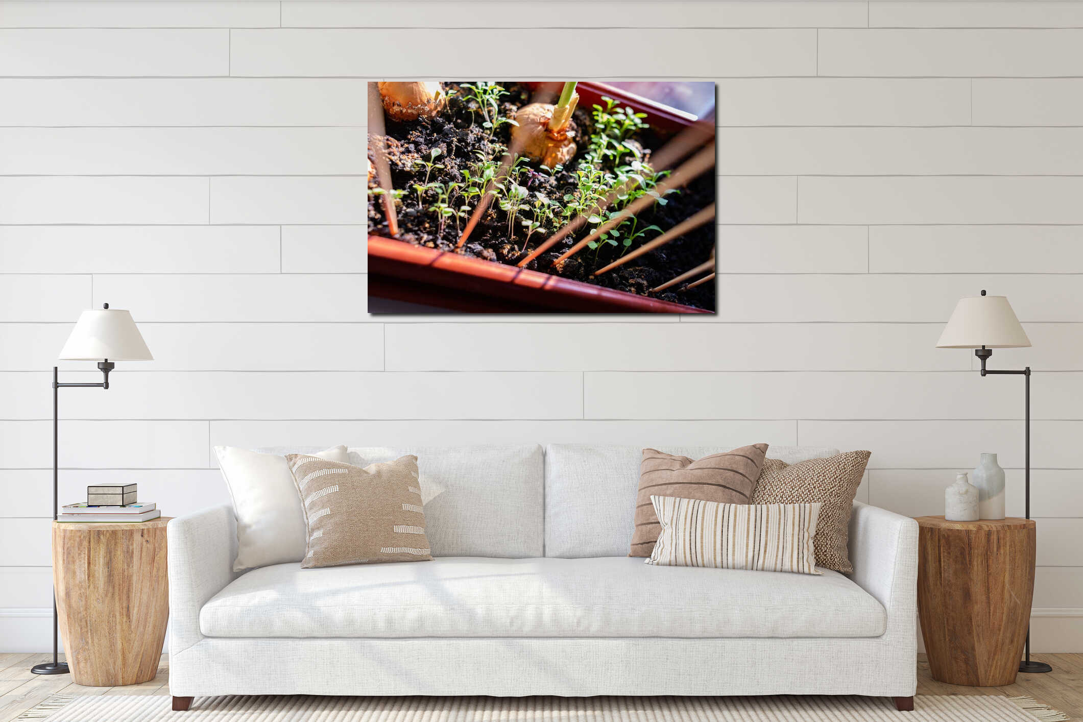 Canvas above sideboard for size context