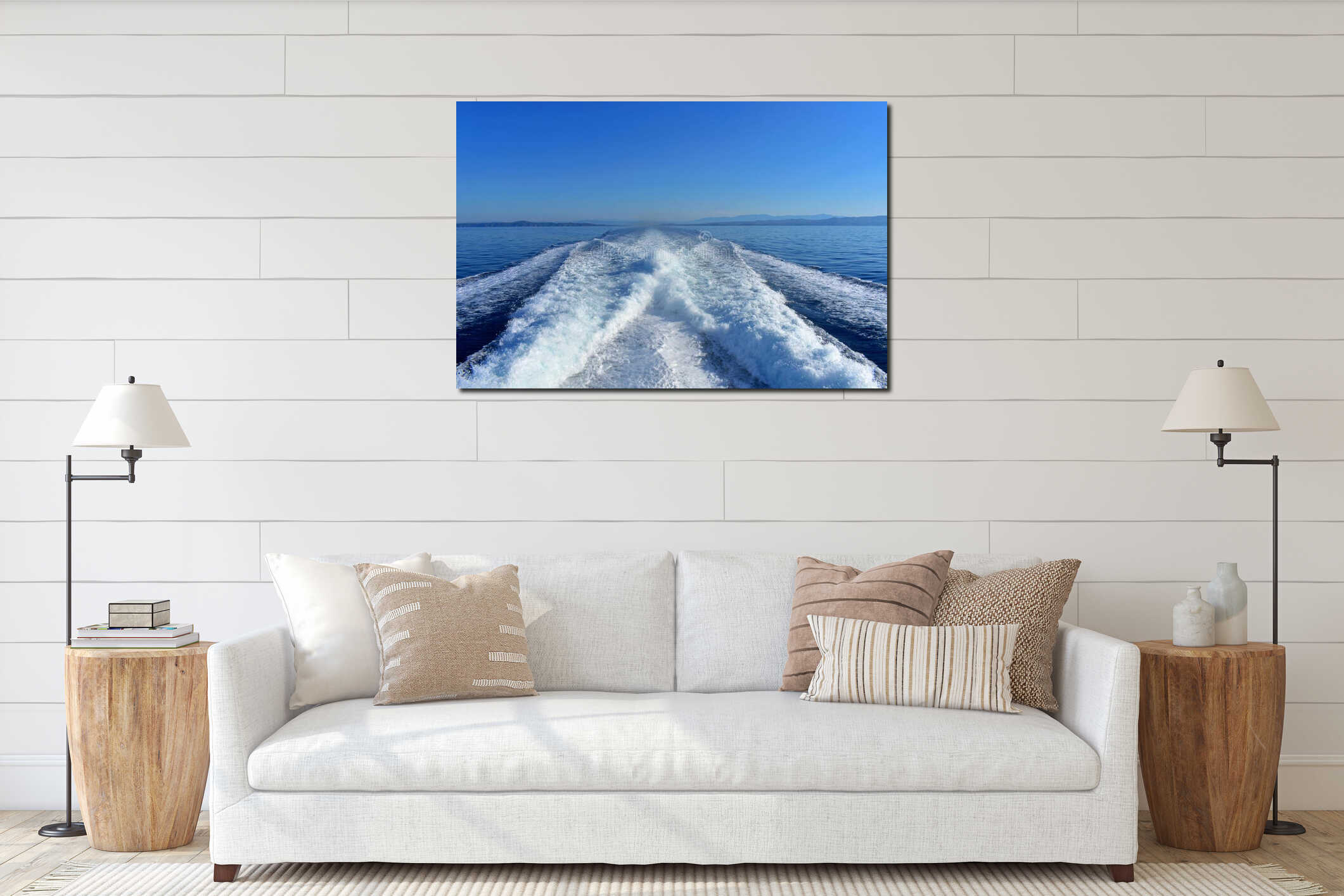 Canvas above sideboard for size context