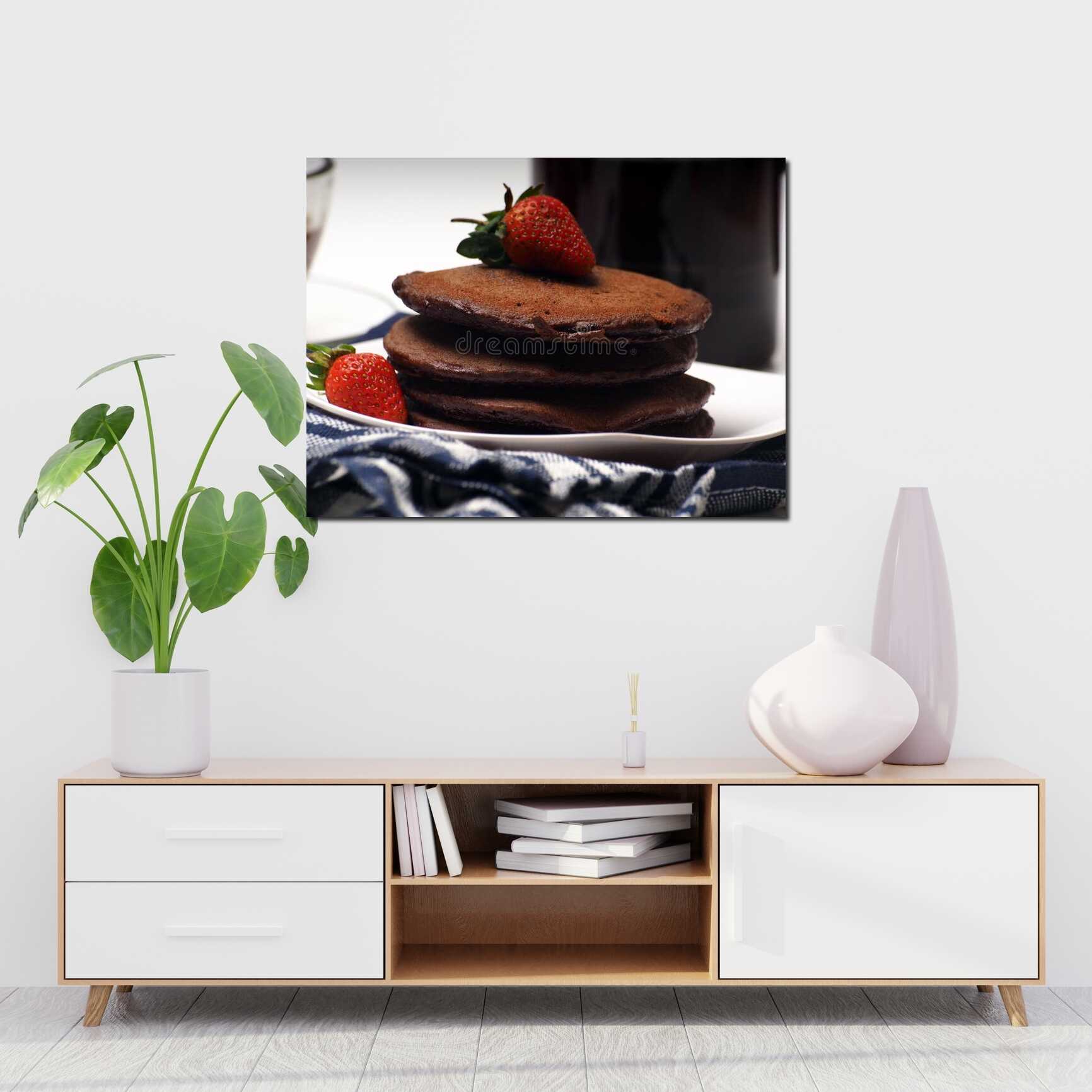 Canvas above sofa for size context