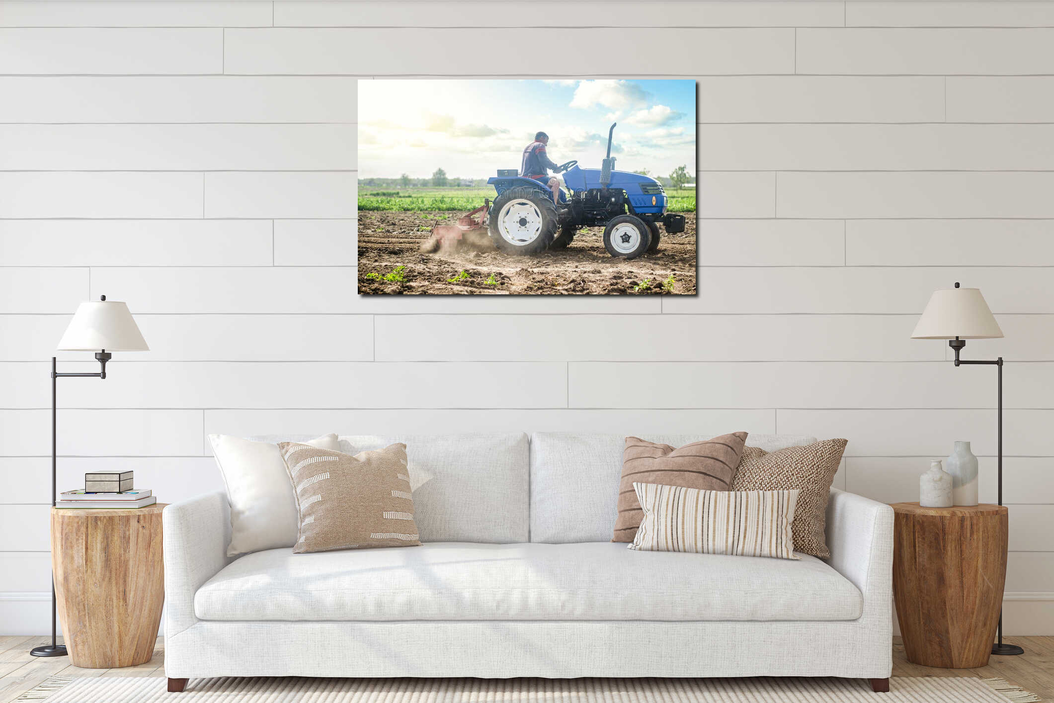 Canvas above sideboard for size context