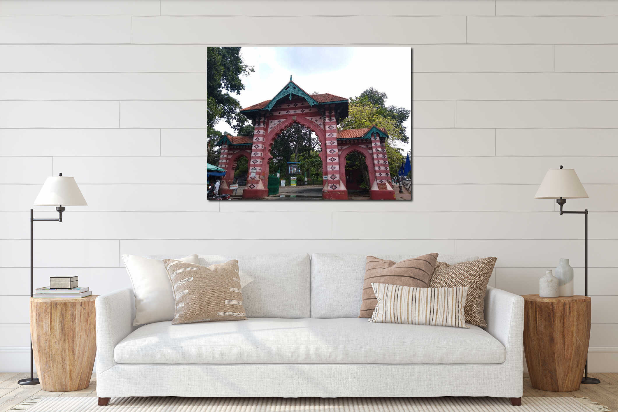 Napier museum entrance gate, historic building situated at Thiruvananthapuram interior mockup