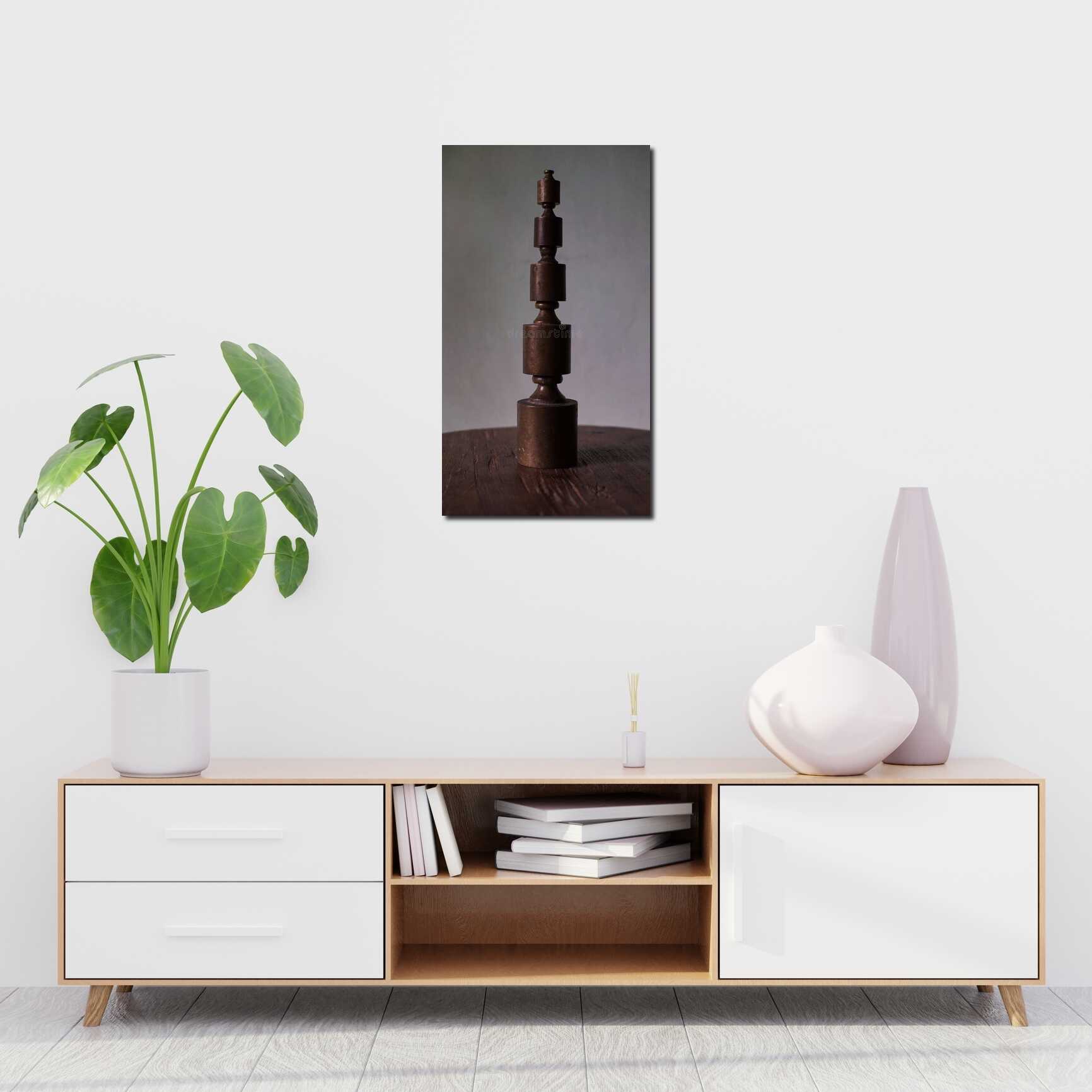 Canvas above sofa for size context