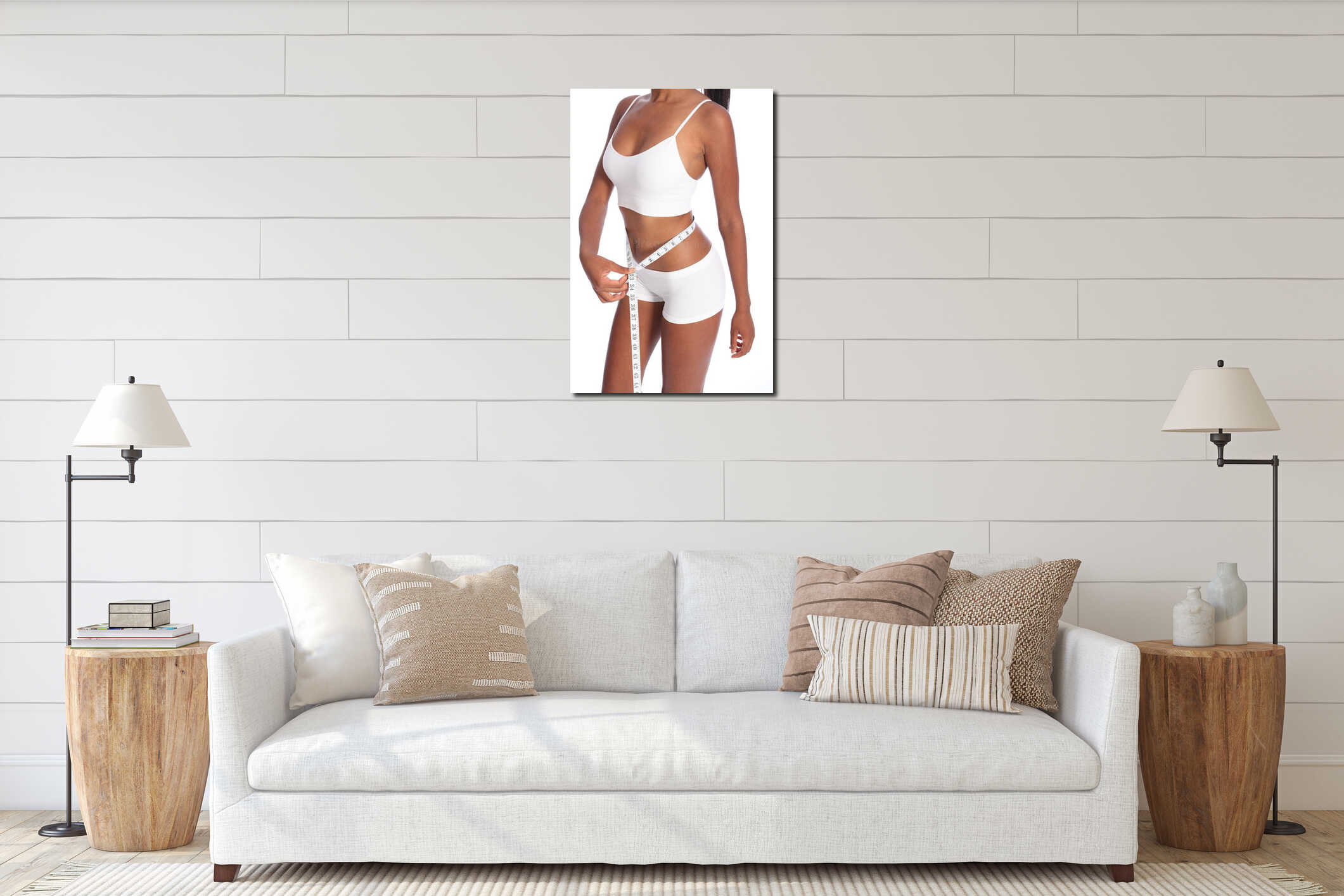 Canvas above sideboard for size context