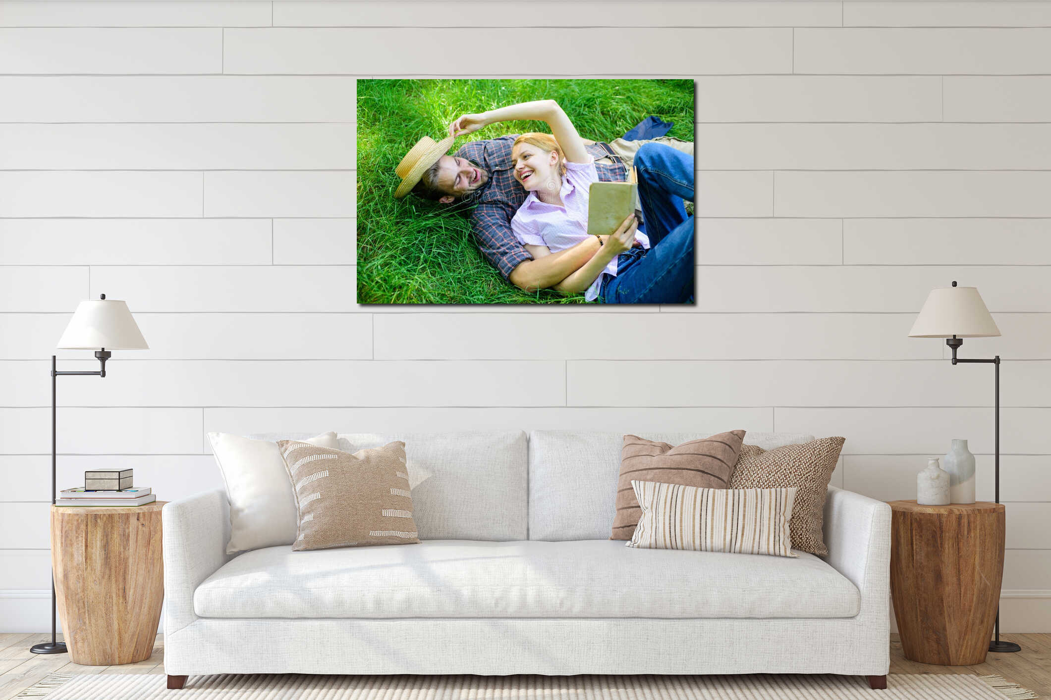 Canvas above sideboard for size context