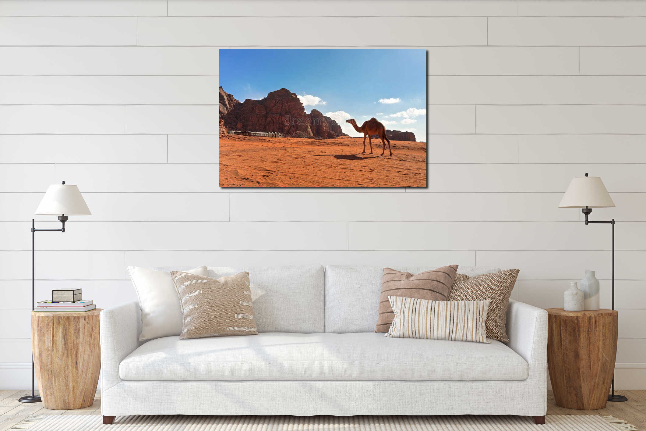 Canvas above sideboard for size context