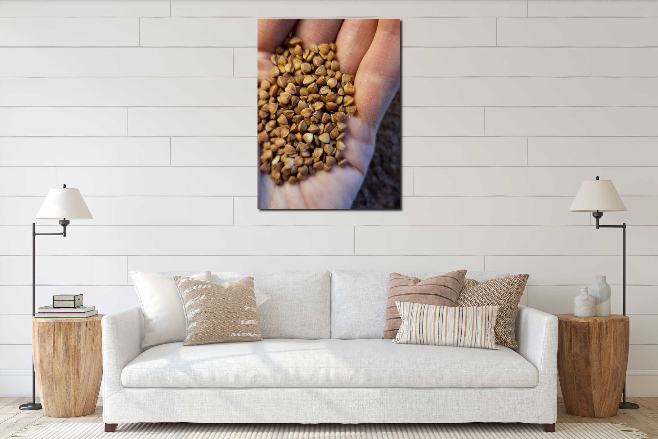 Canvas above sideboard for size context