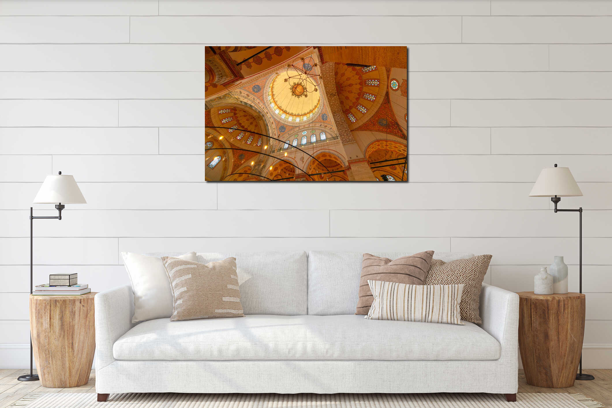 Dome of Beyazit Mosque in Istanbul interior mockup