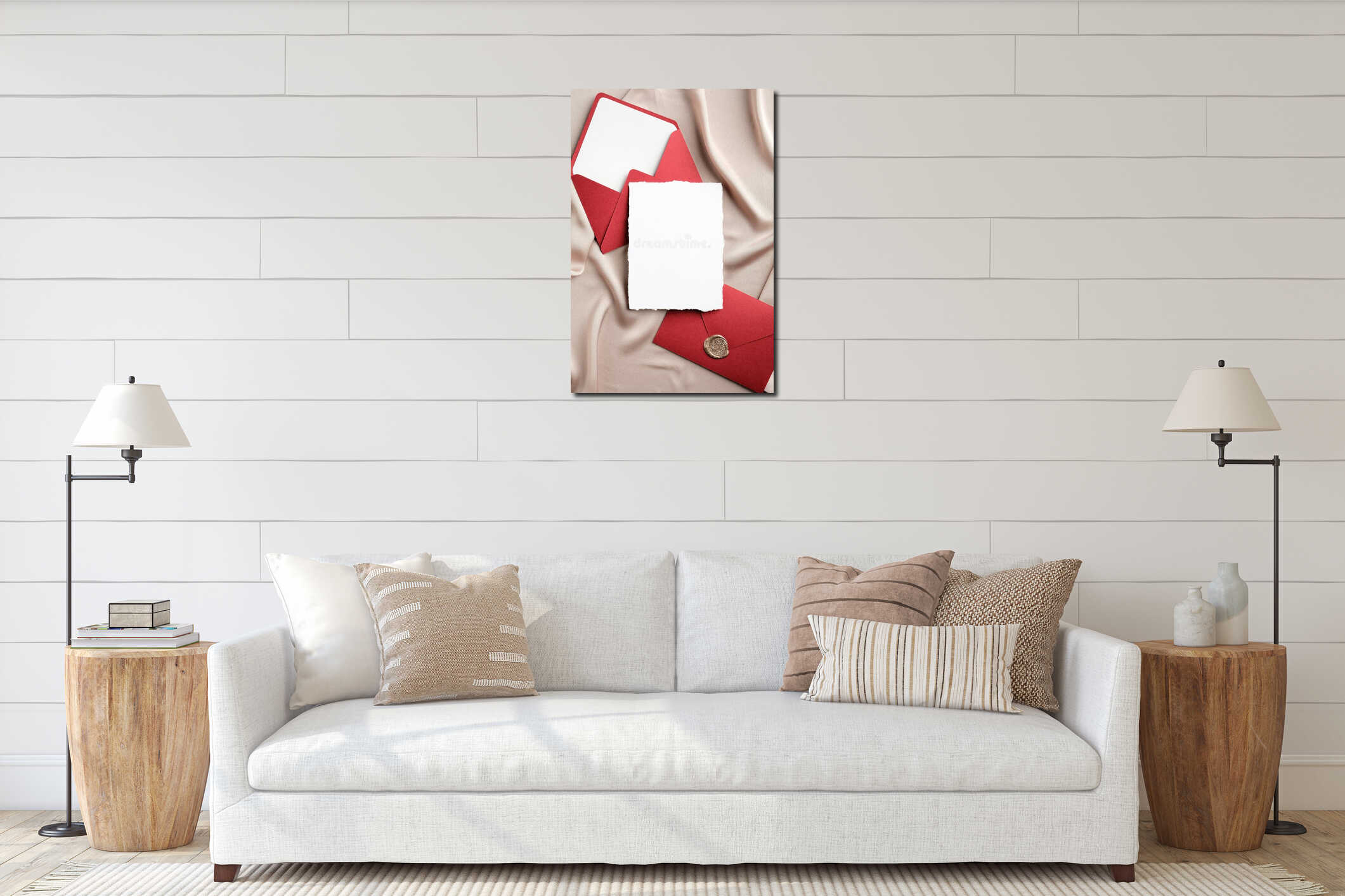 Canvas above sideboard for size context